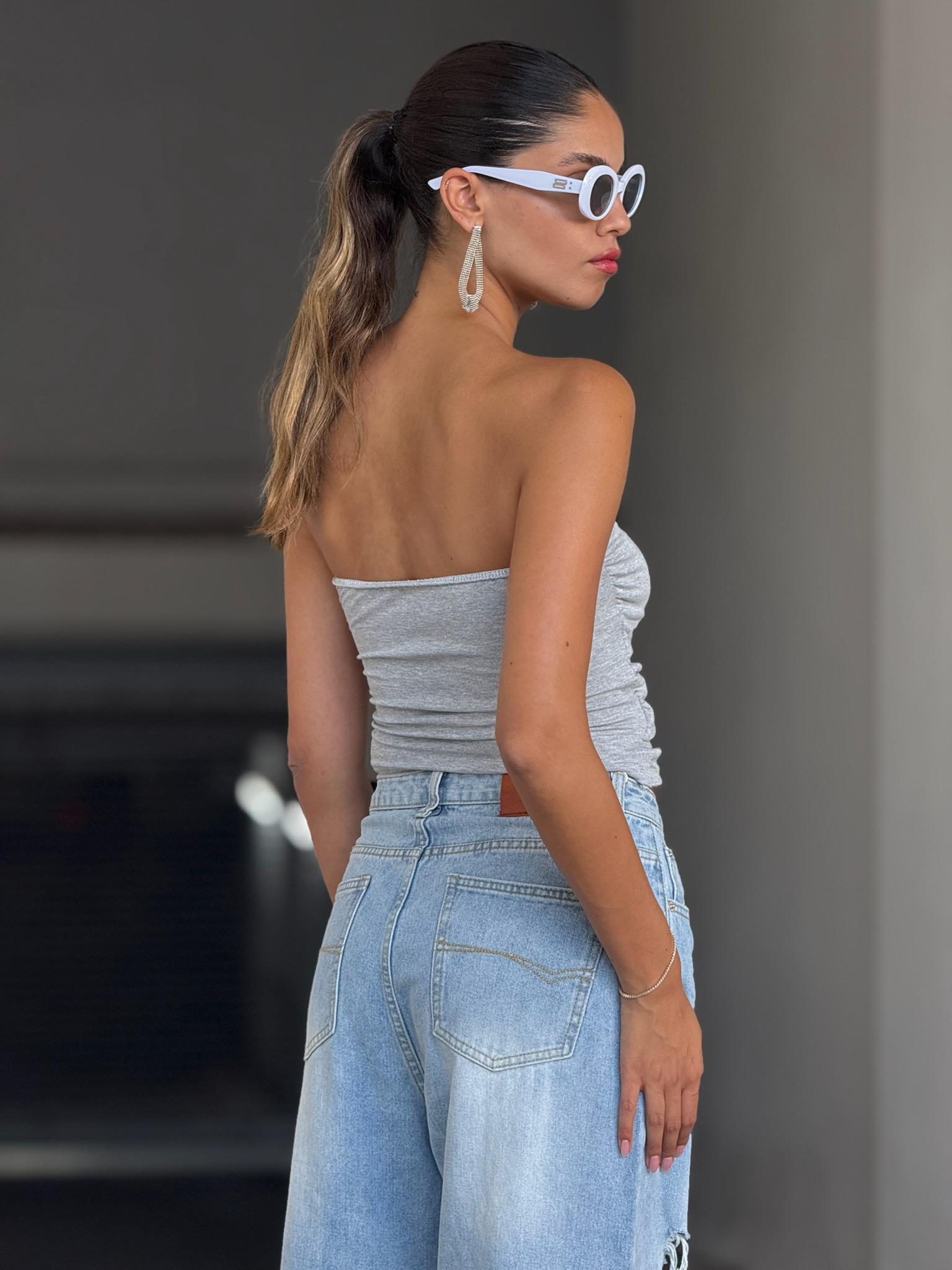 סטרפלס קים אפור