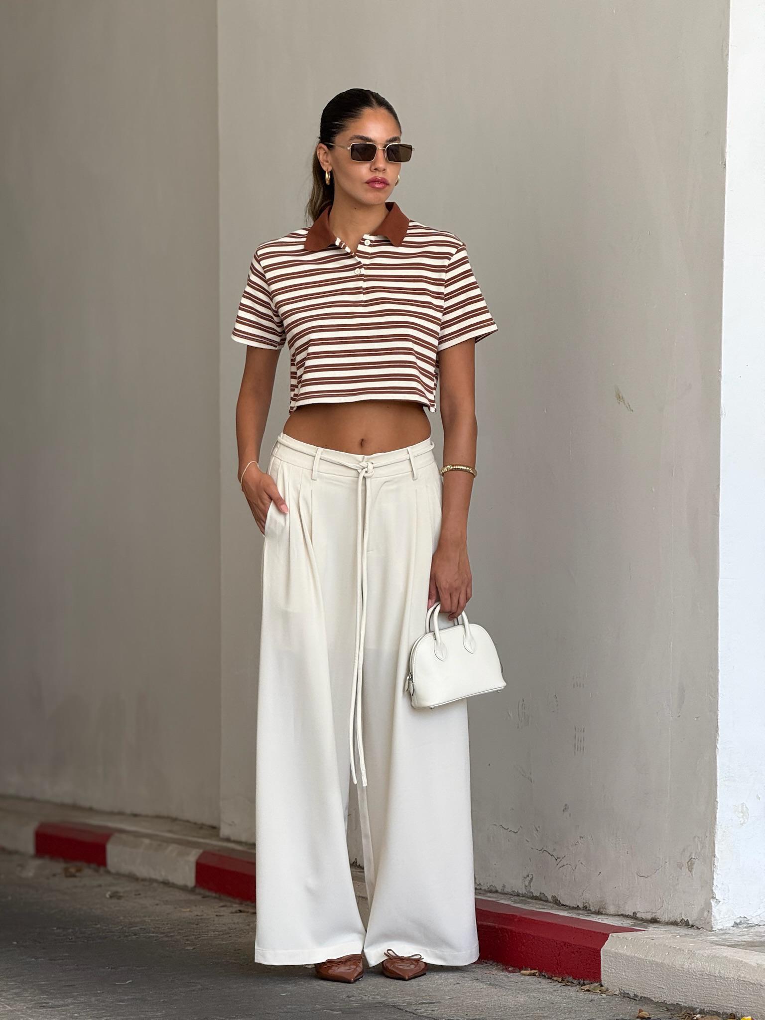 חולצת רפאל קרופ מוקה