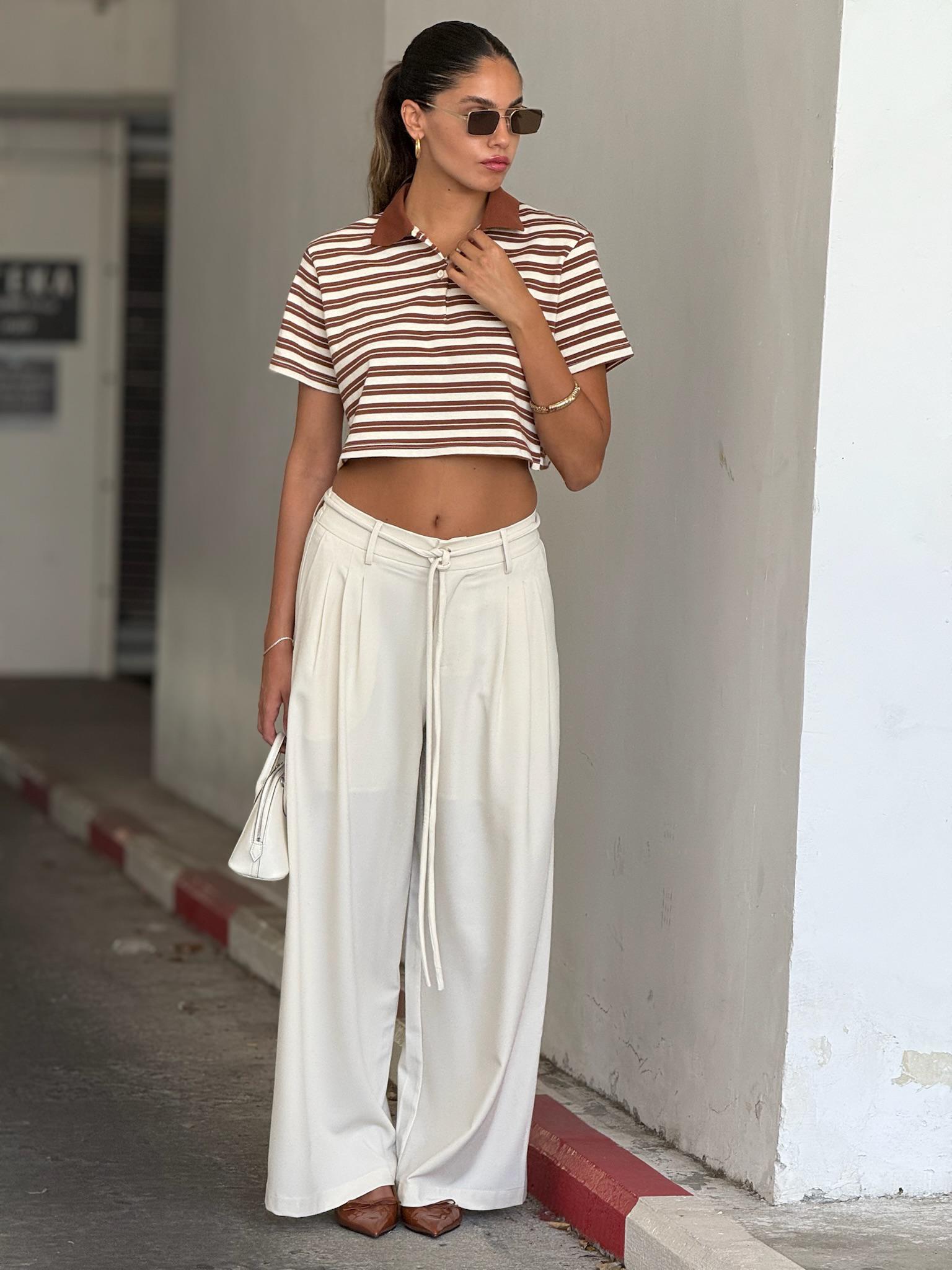 חולצת רפאל קרופ מוקה