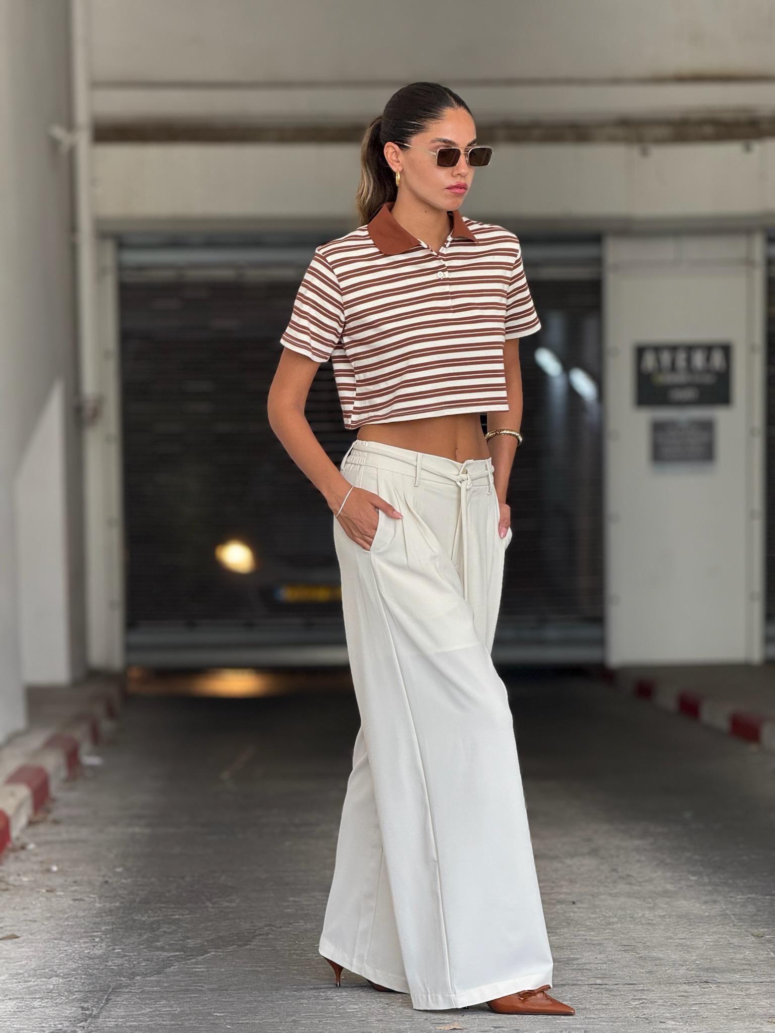 חולצת רפאל קרופ מוקה