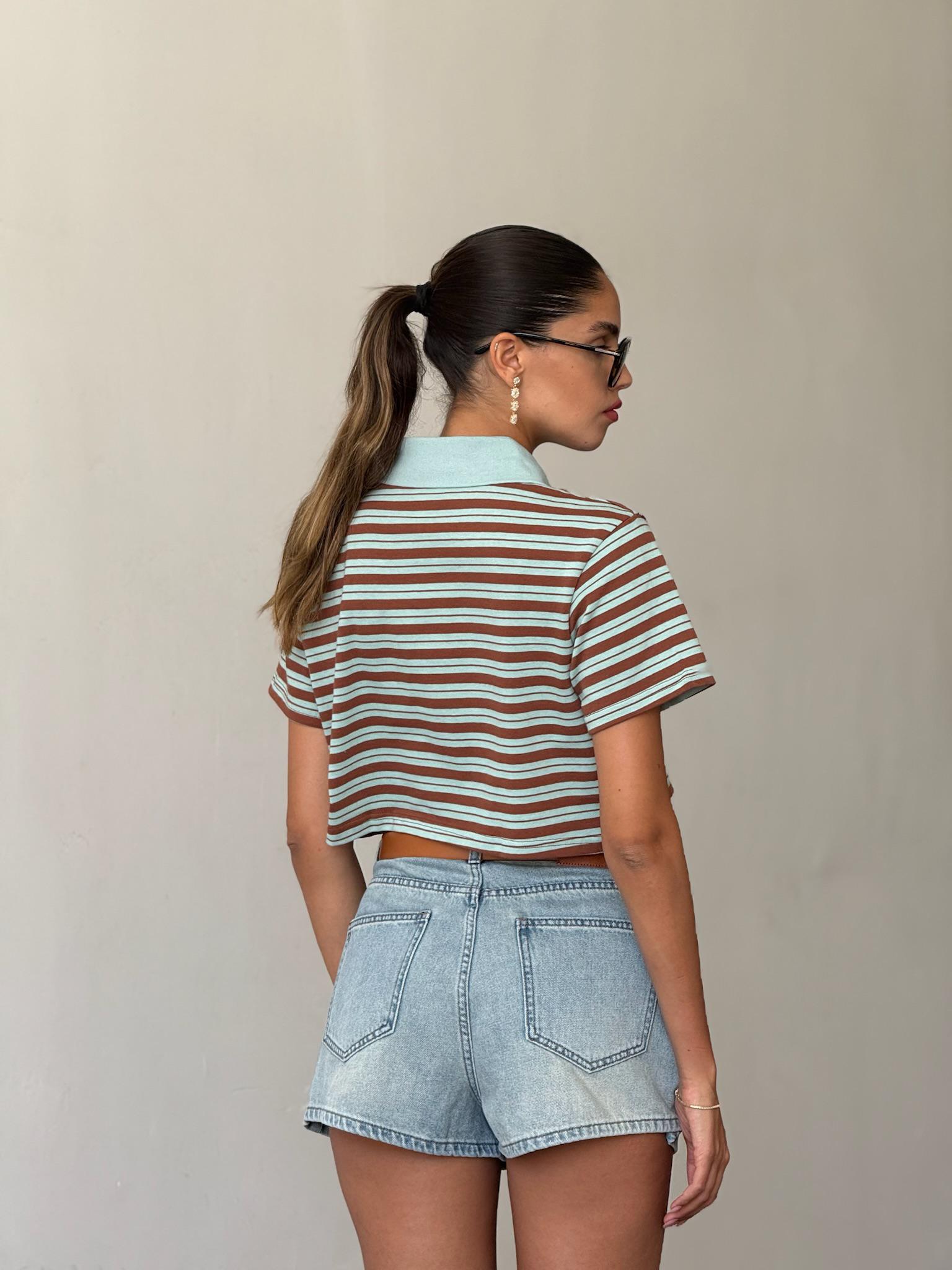 חולצת רפאל קרופ תכלת