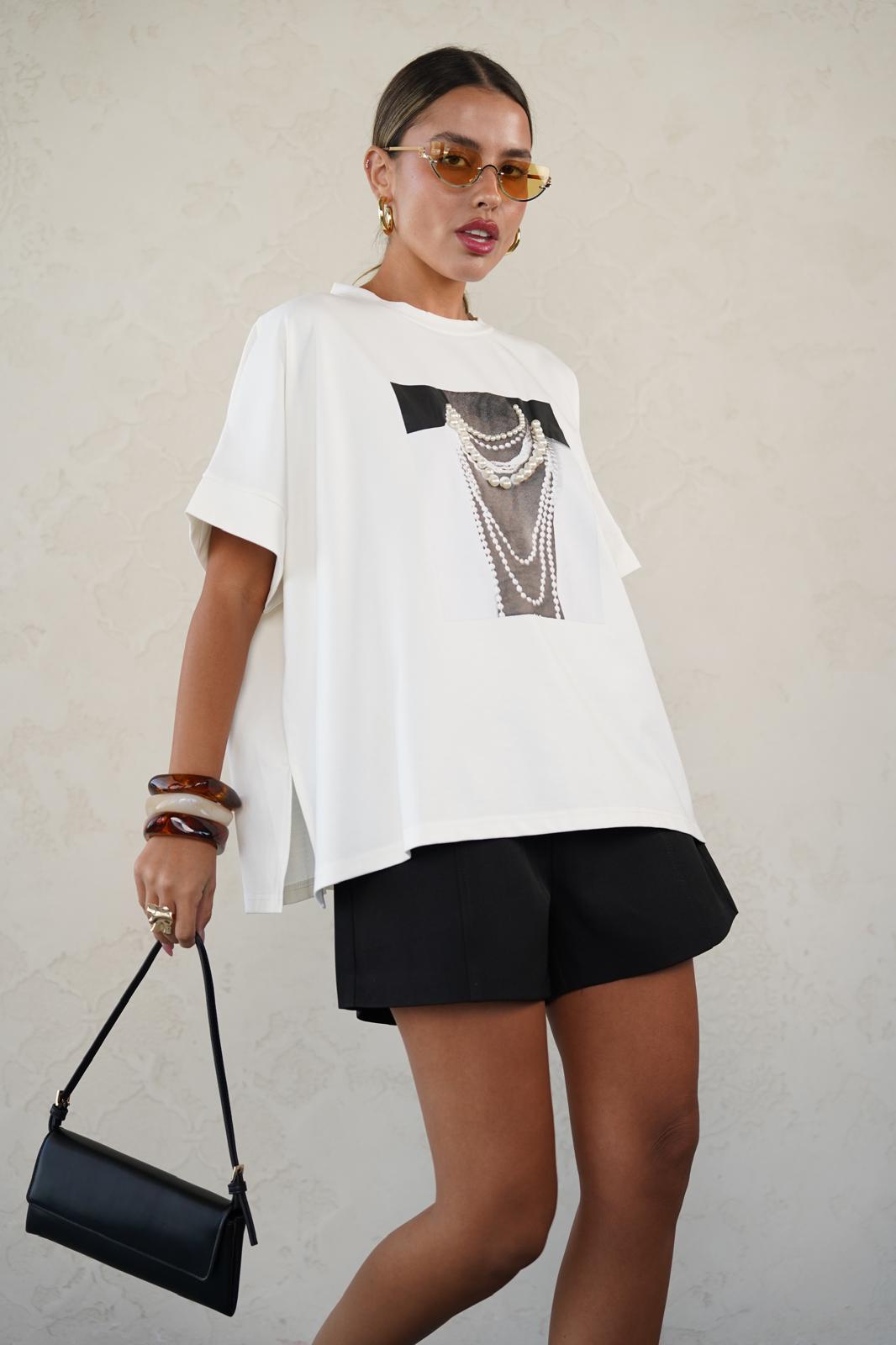 טישרט קייט לבן