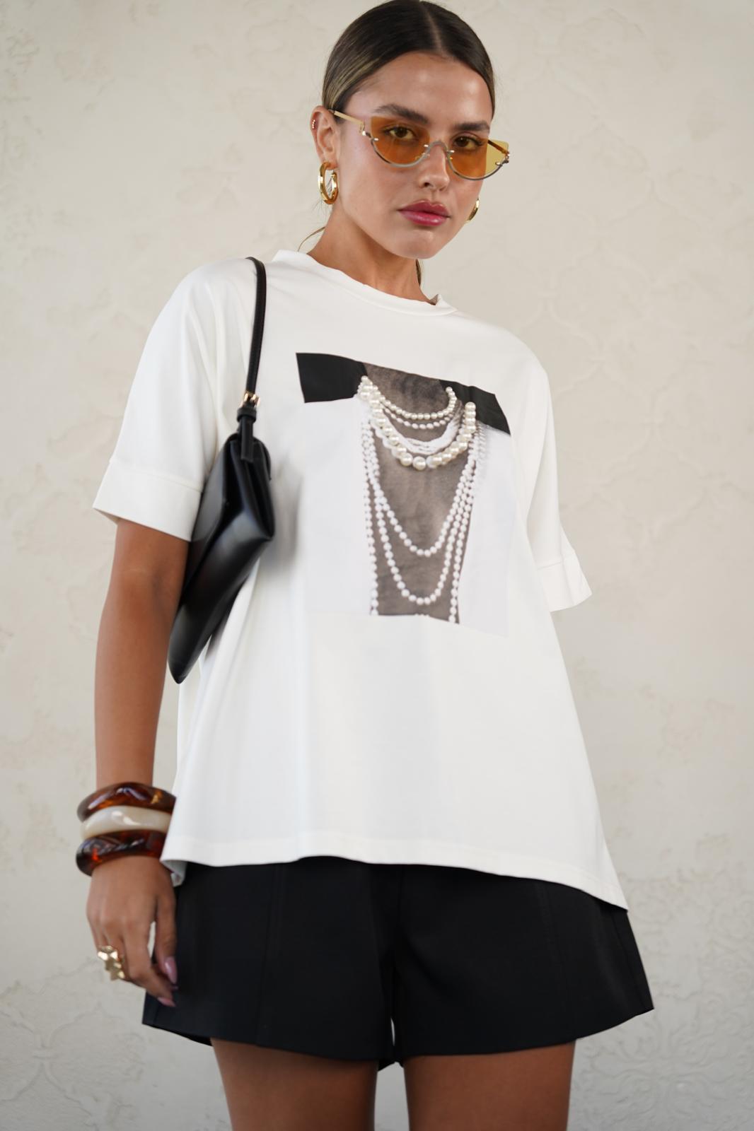 טישרט קייט לבן