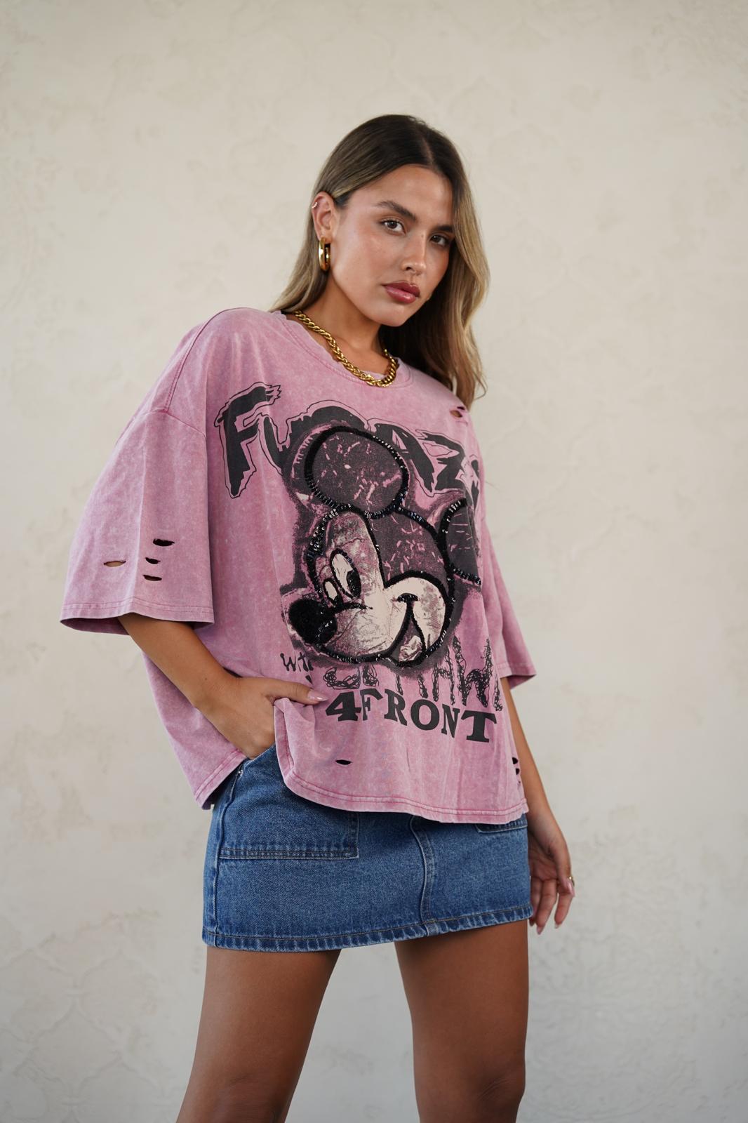 טישרט קורי ורוד