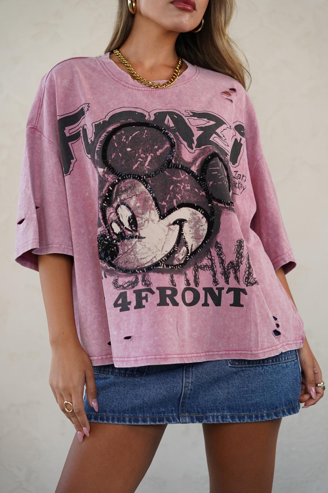 טישרט קורי ורוד