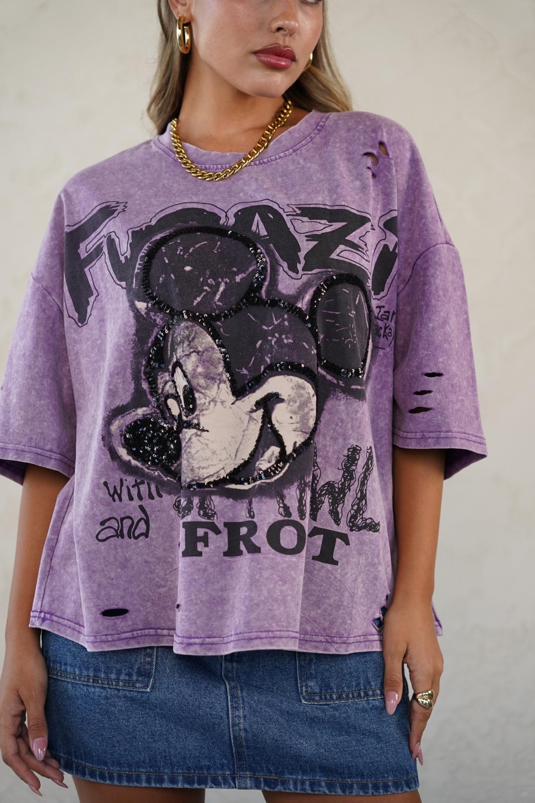 טישרט קורי סגול