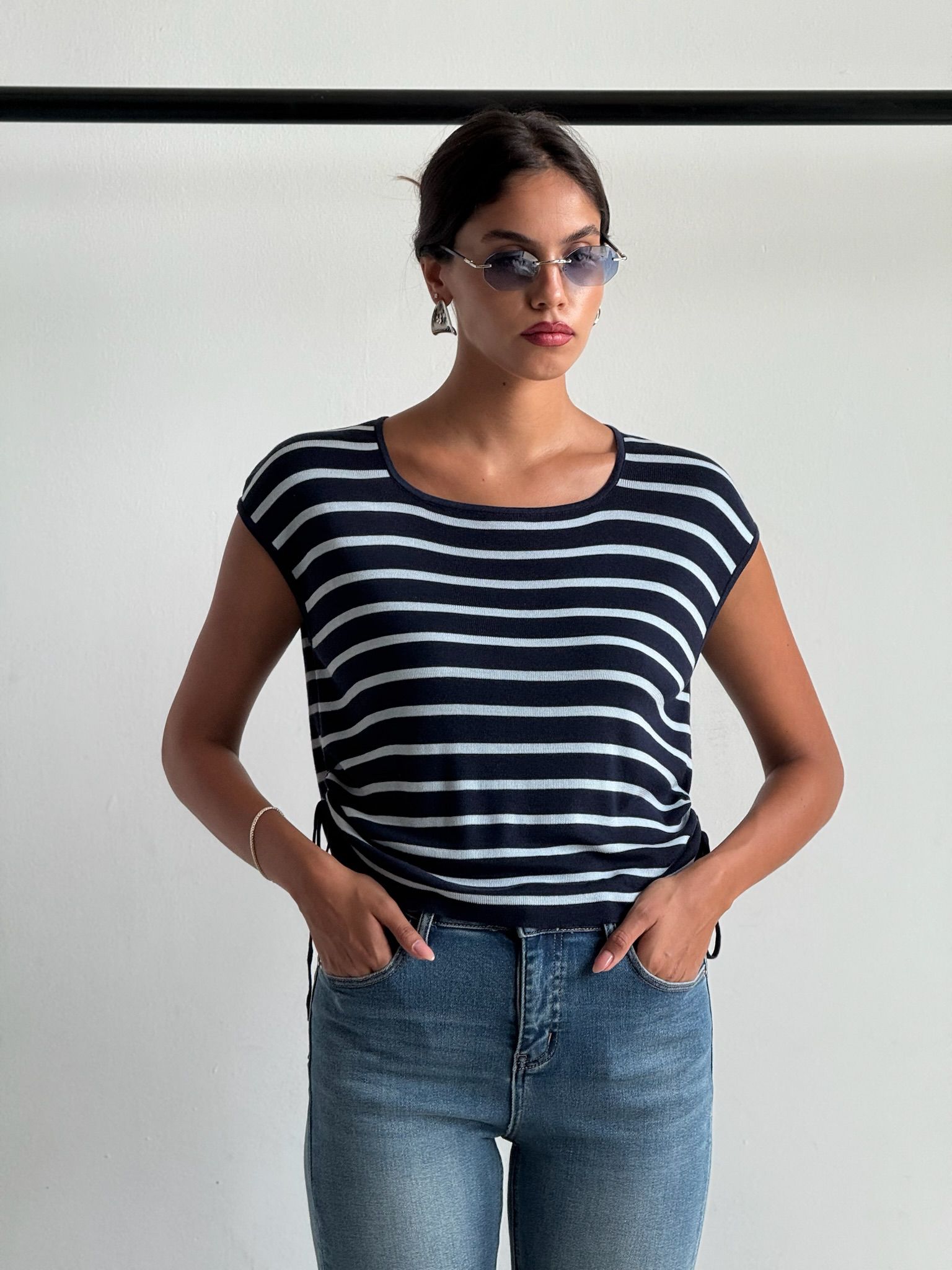 חולצת סנדי כחול