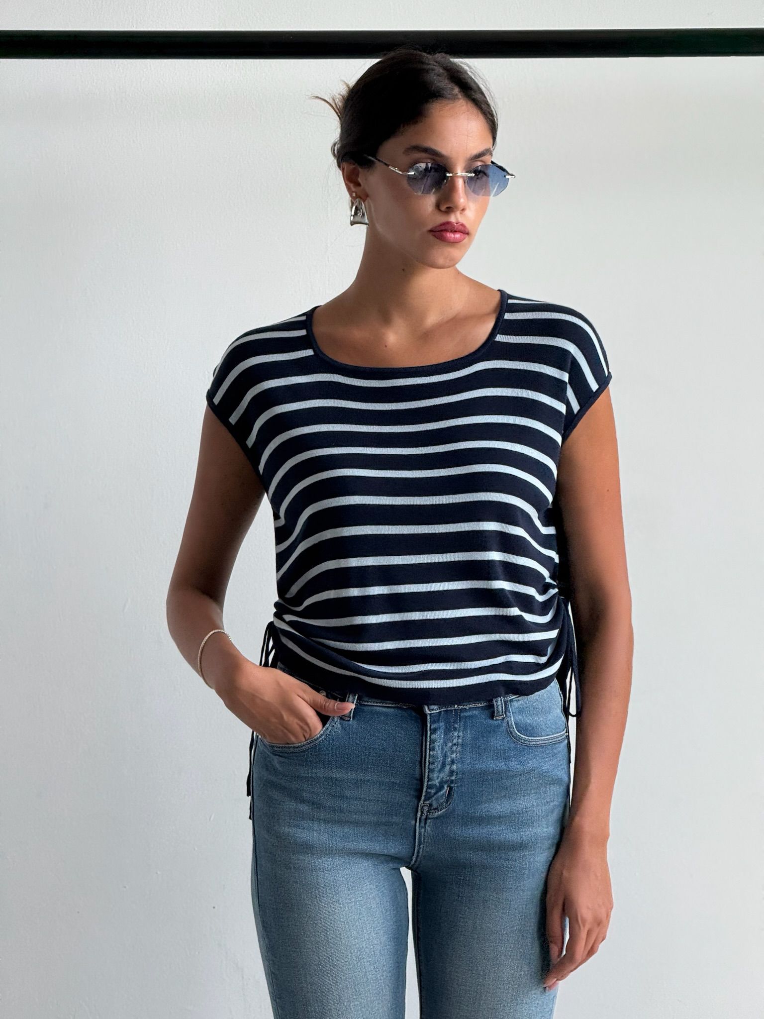 חולצת סנדי כחול