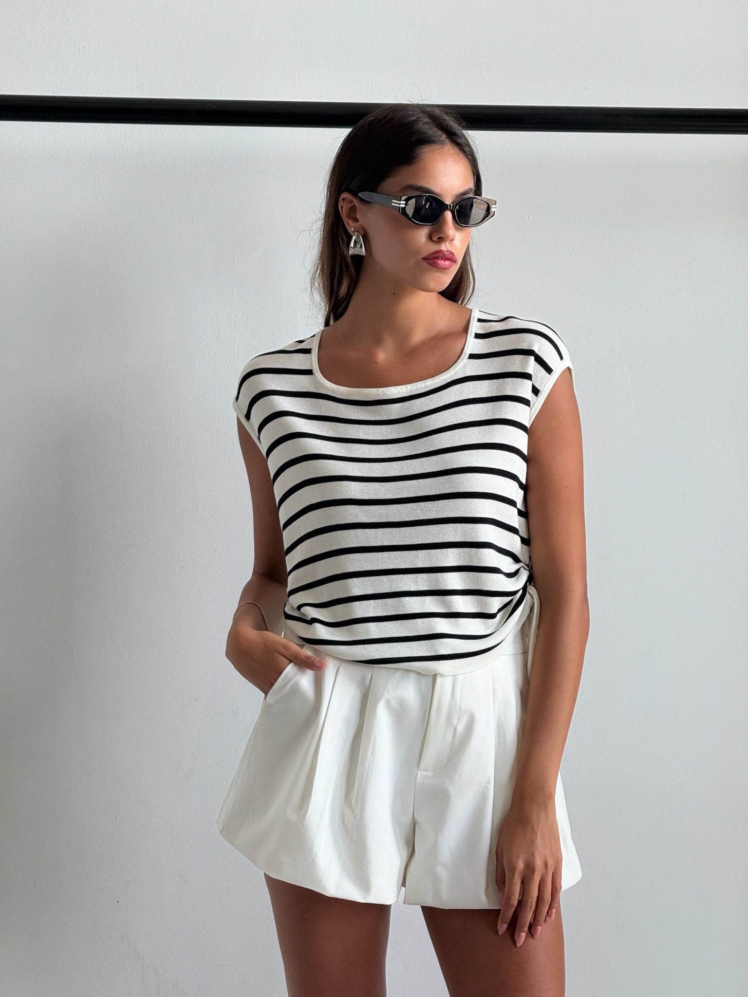 חולצת סנדי לבן