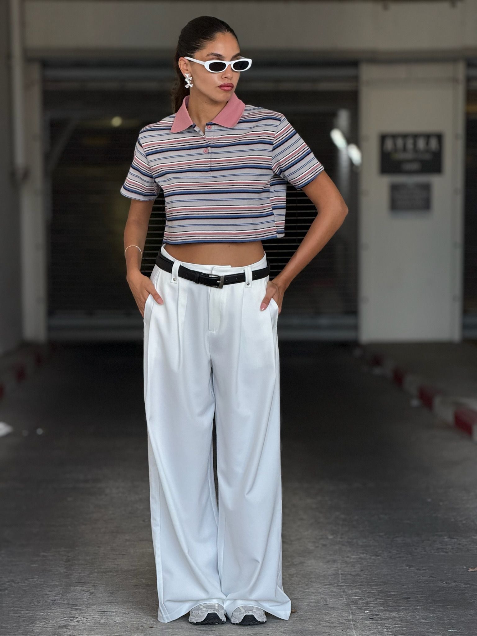 חולצת דניאל קרופ ורוד