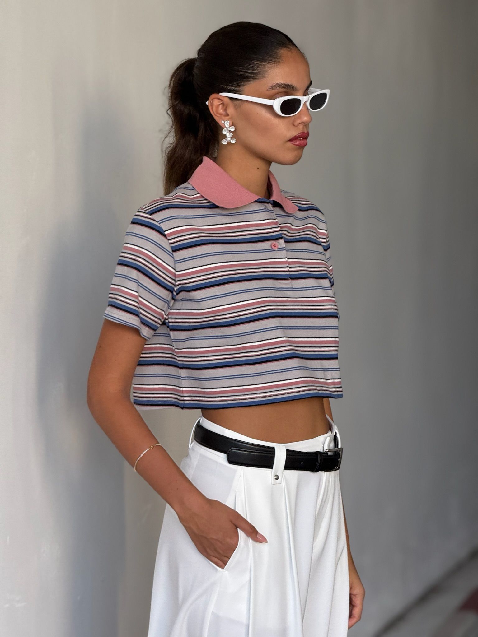 חולצת דניאל קרופ ורוד