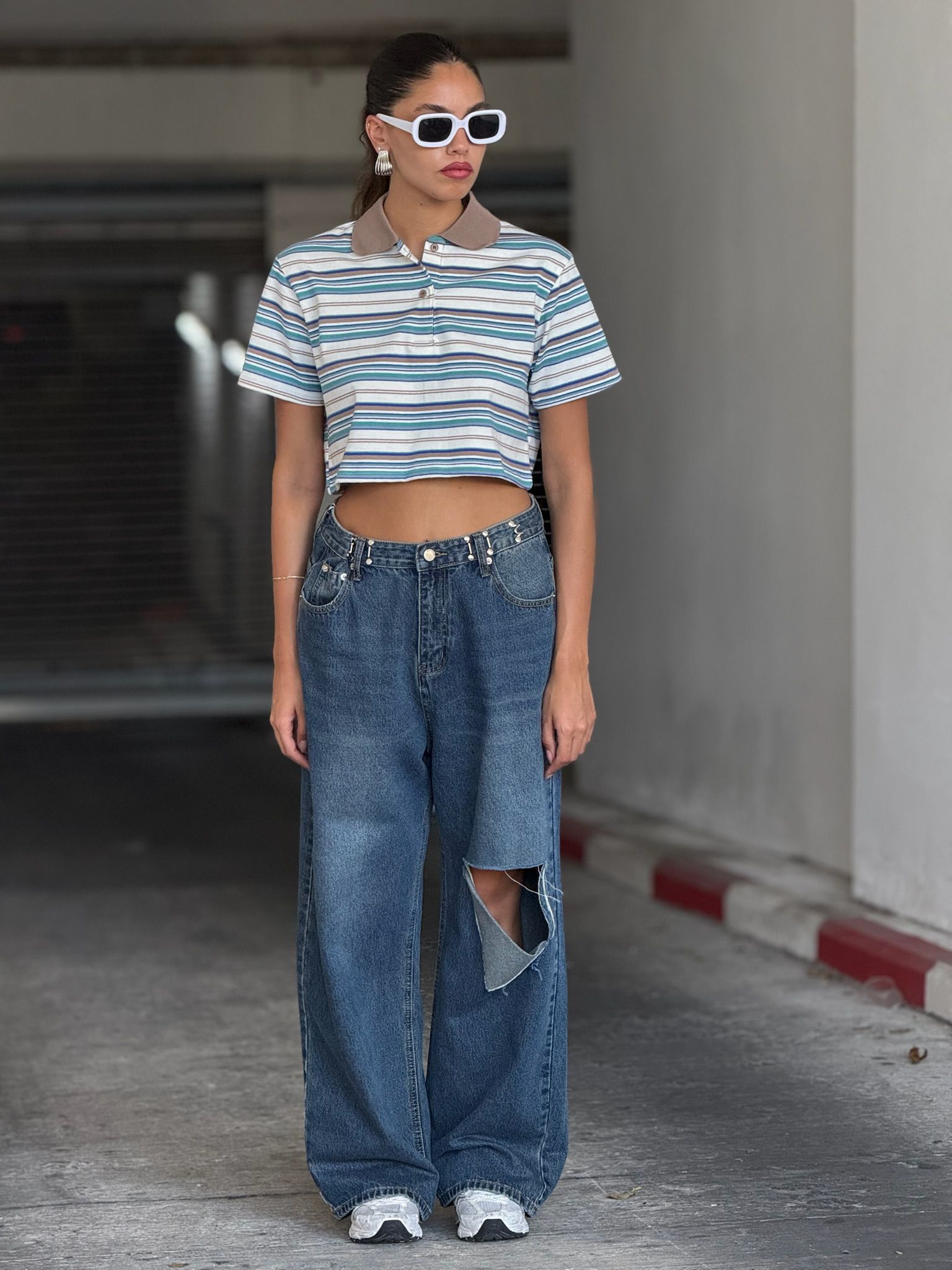 ג'ינס ליהי כחול