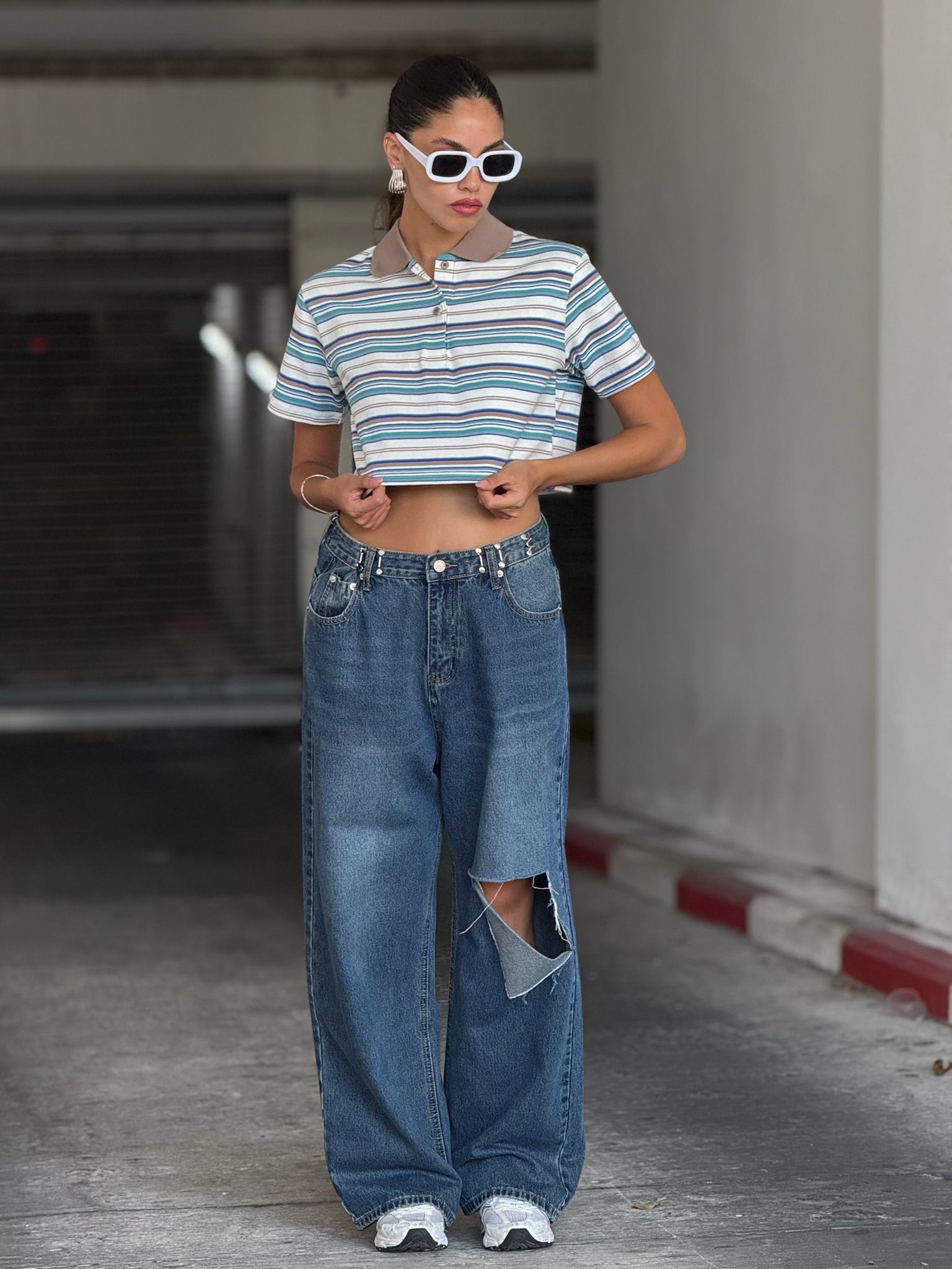 ג'ינס ליהי כחול