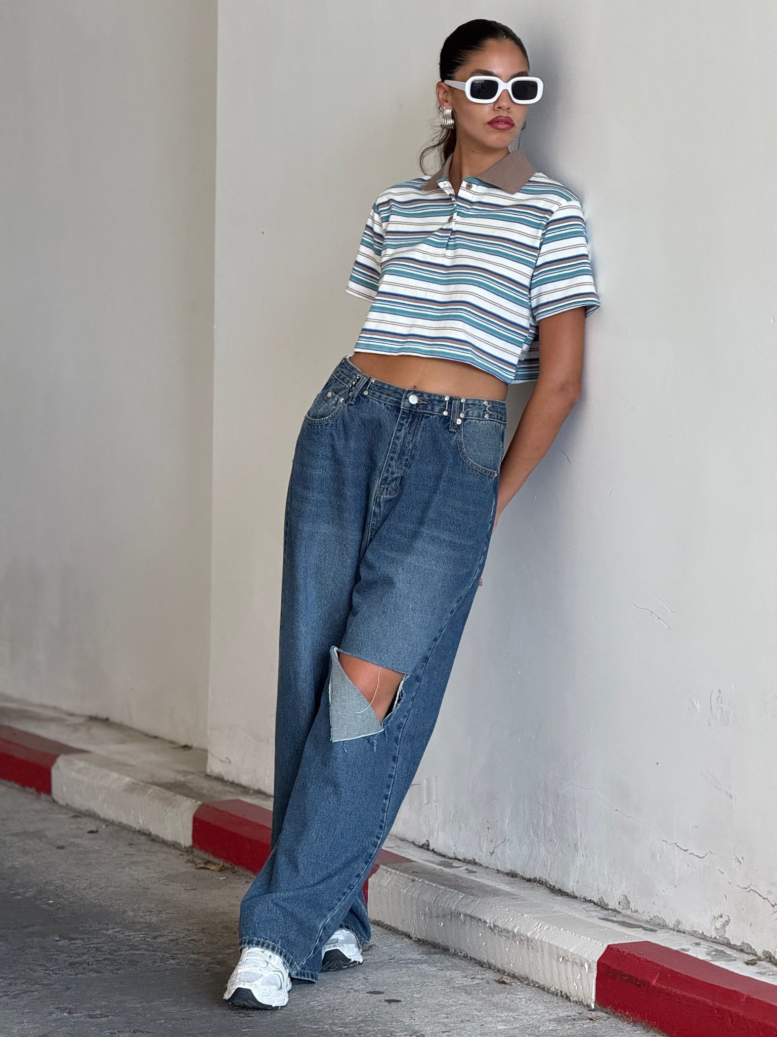 ג'ינס ליהי כחול