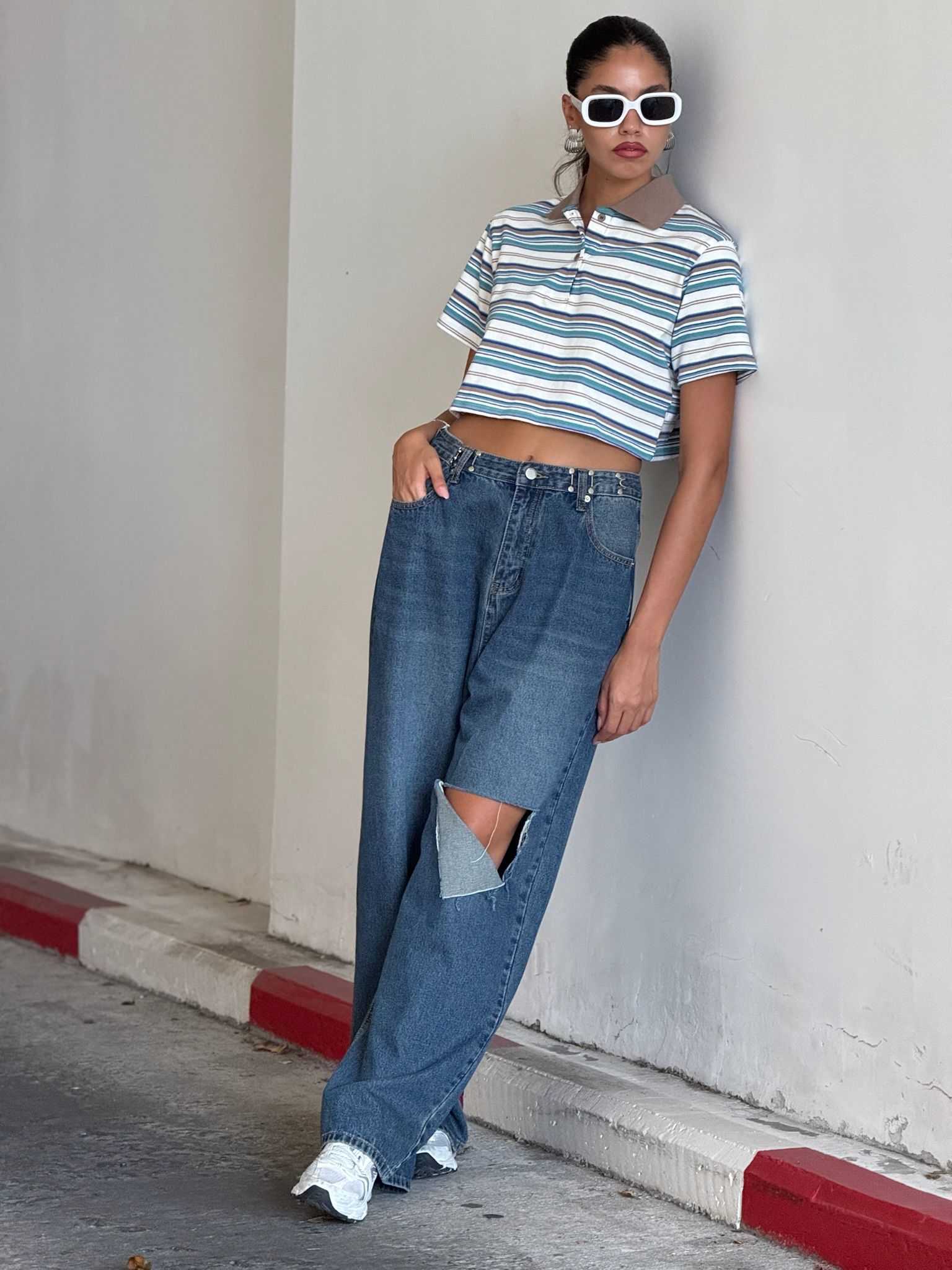 ג'ינס ליהי כחול