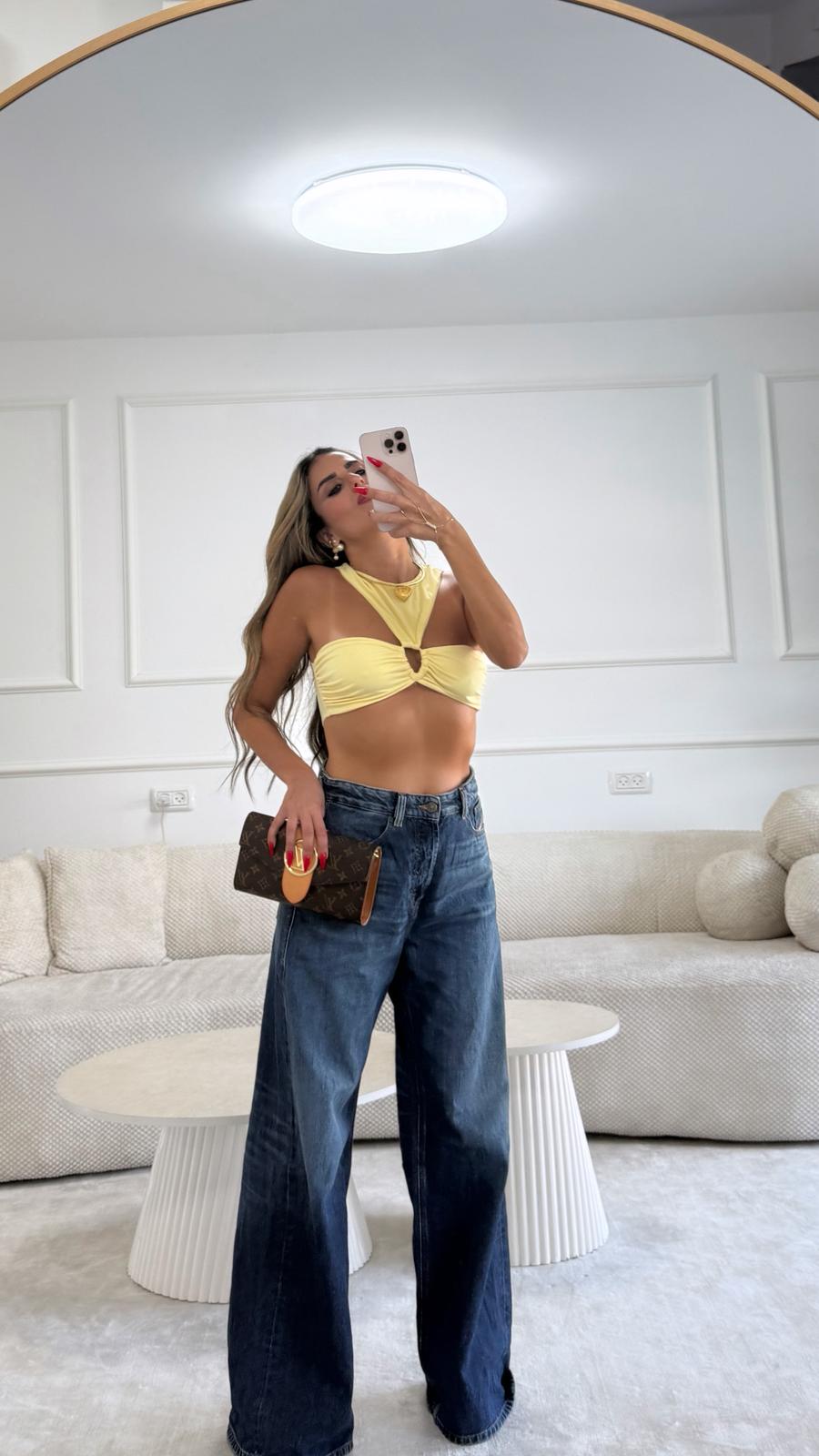 טופ לסלי צהוב