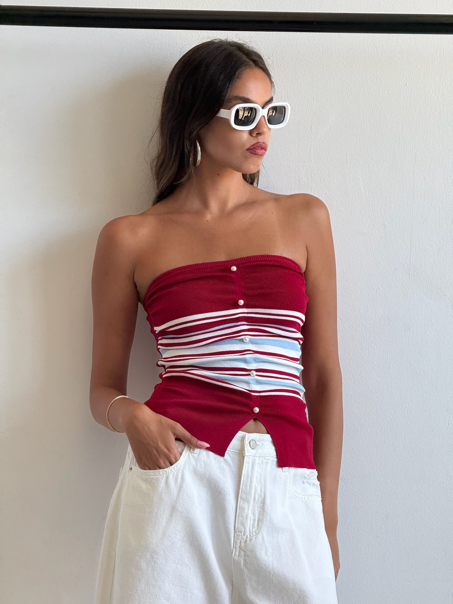 סטרפלס קנדל אדום