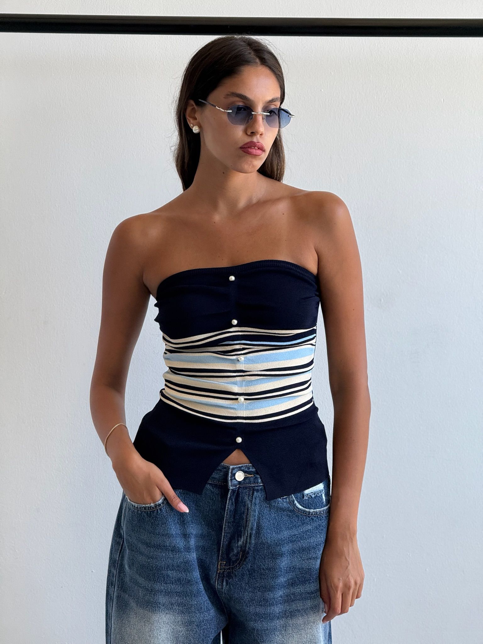 סטרפלס קנדל כחול