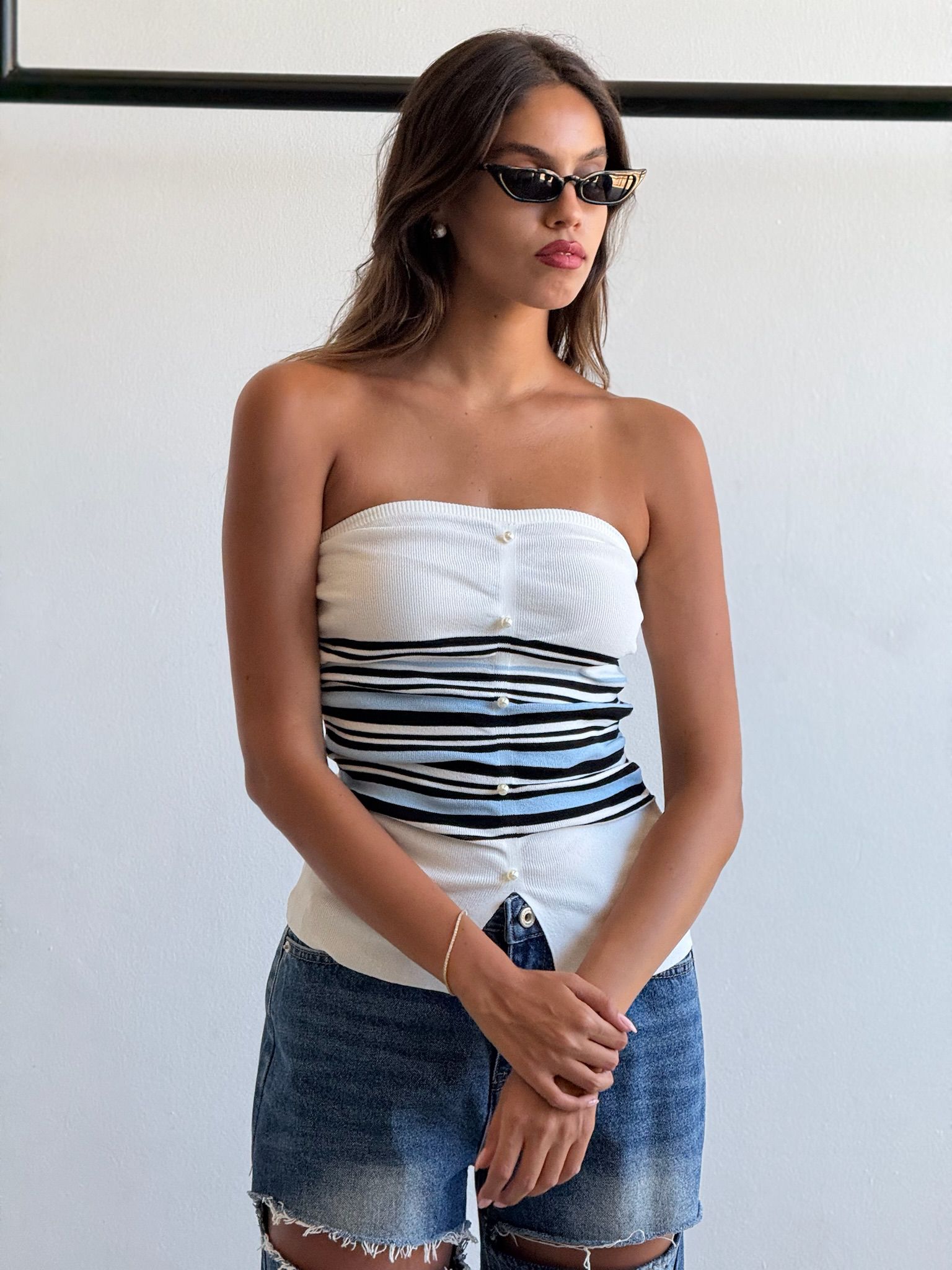 סטרפלס קנדל לבן