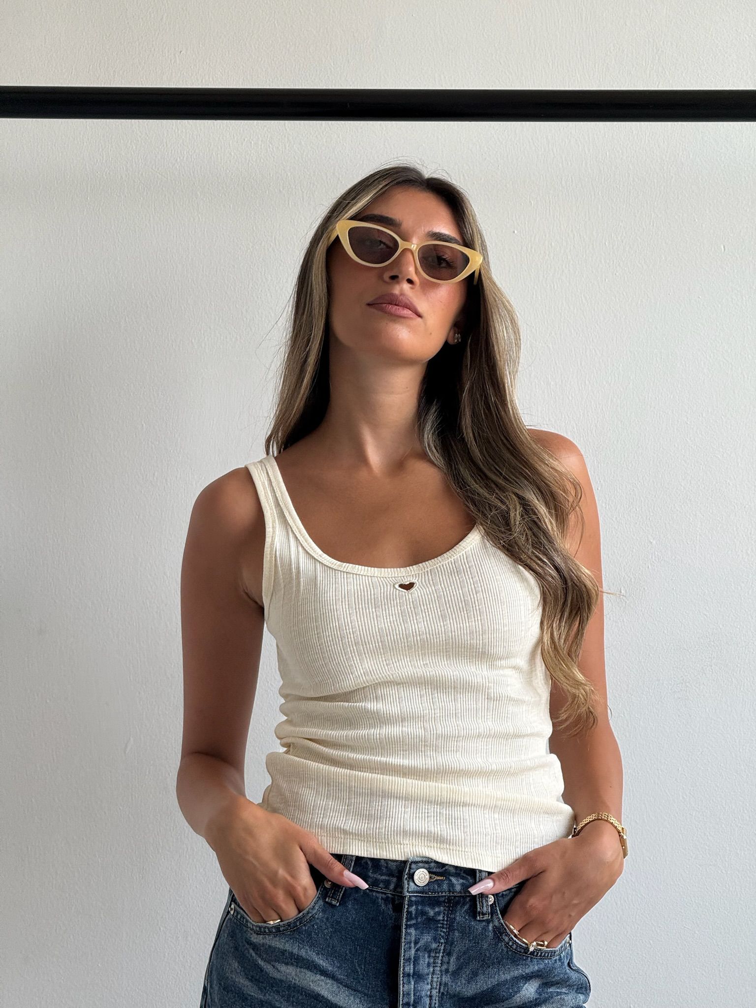 גופיית אלבי צהוב בננה