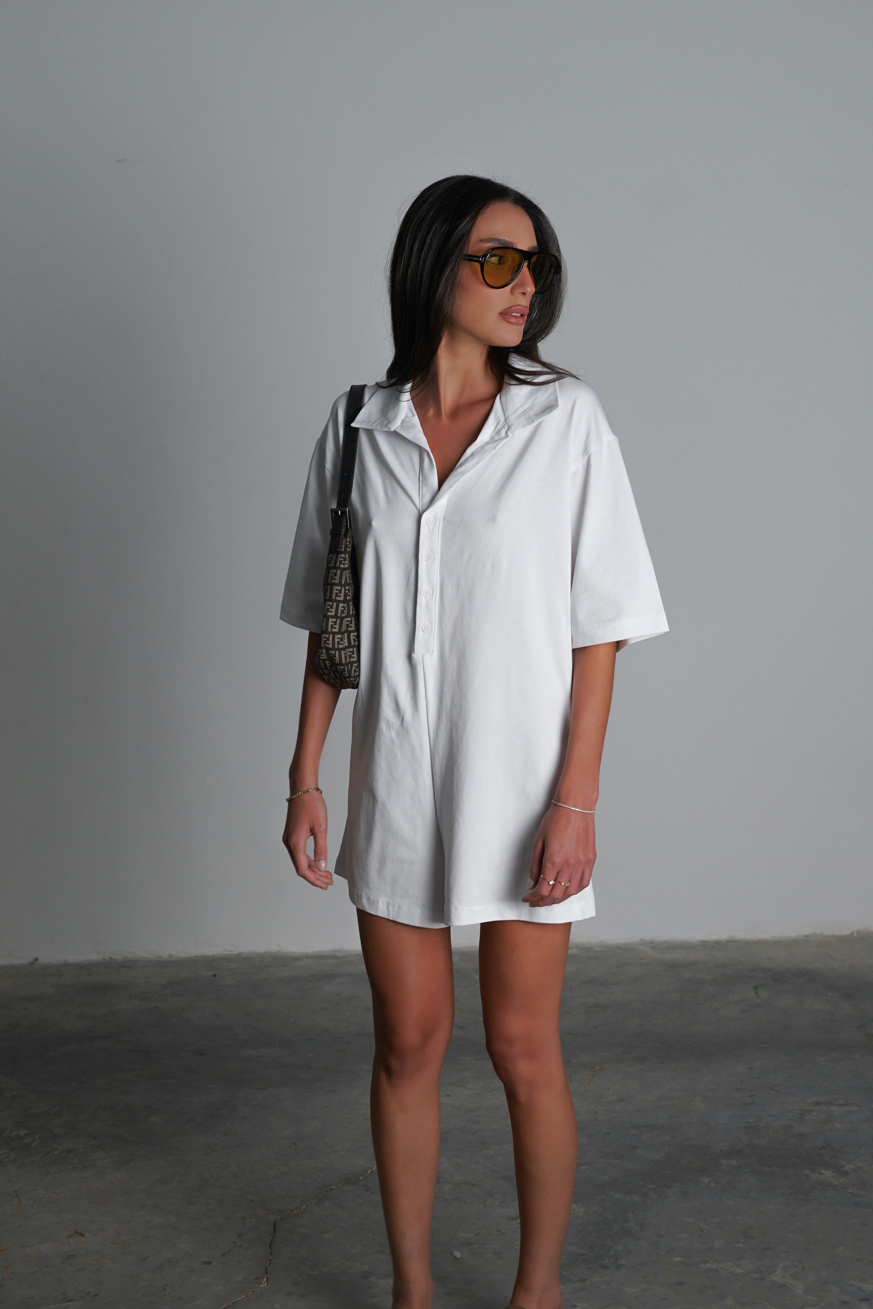 אוברול מוזס לבן