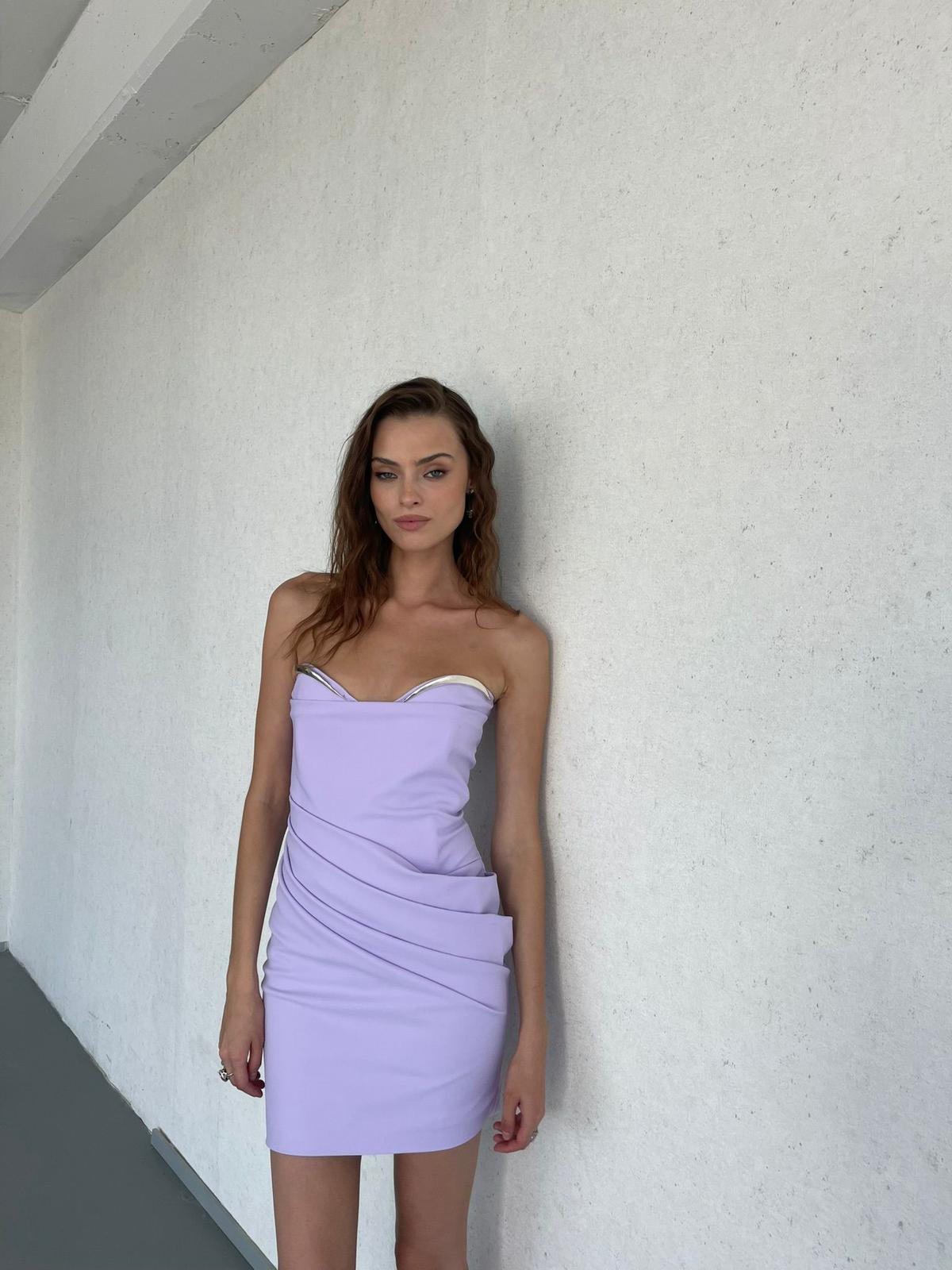 שמלת נאיה סגול לילך