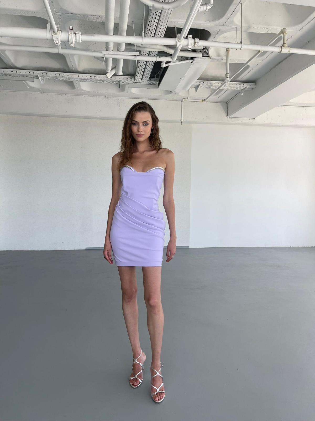 שמלת נאיה סגול לילך