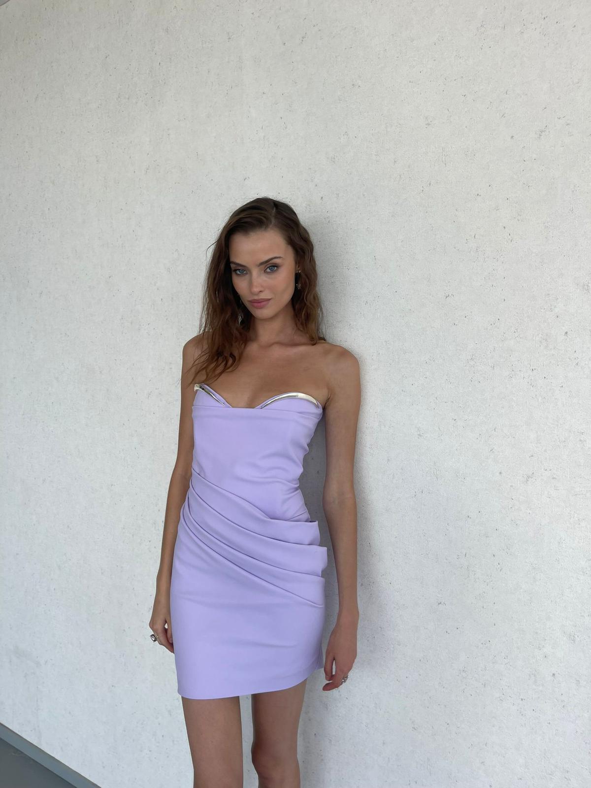 שמלת נאיה סגול לילך