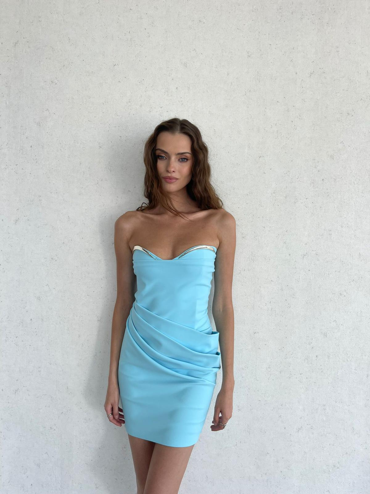 שמלת נאיה תכלת