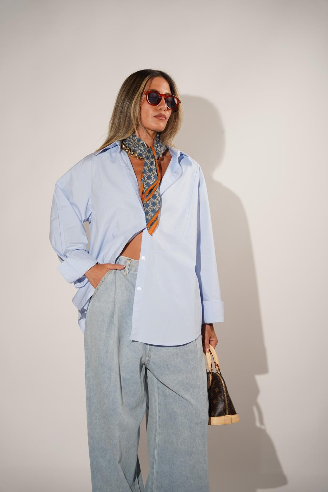 חולצת קלוד תכלת