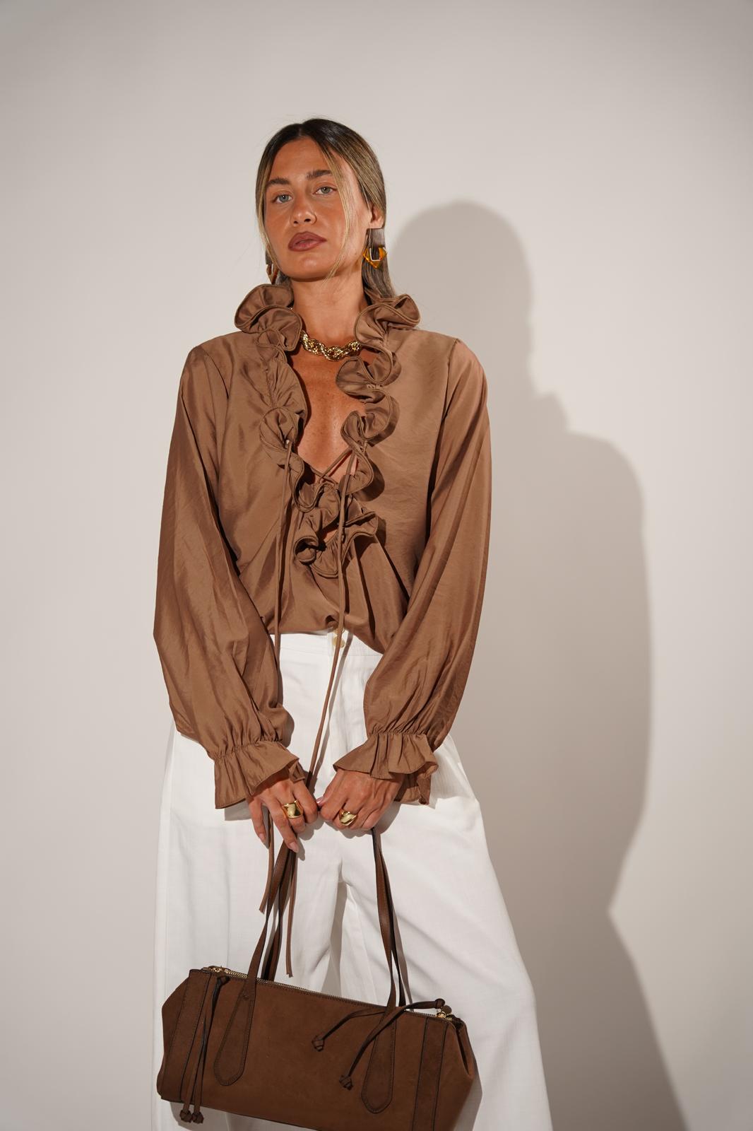 חולצת קארן חום