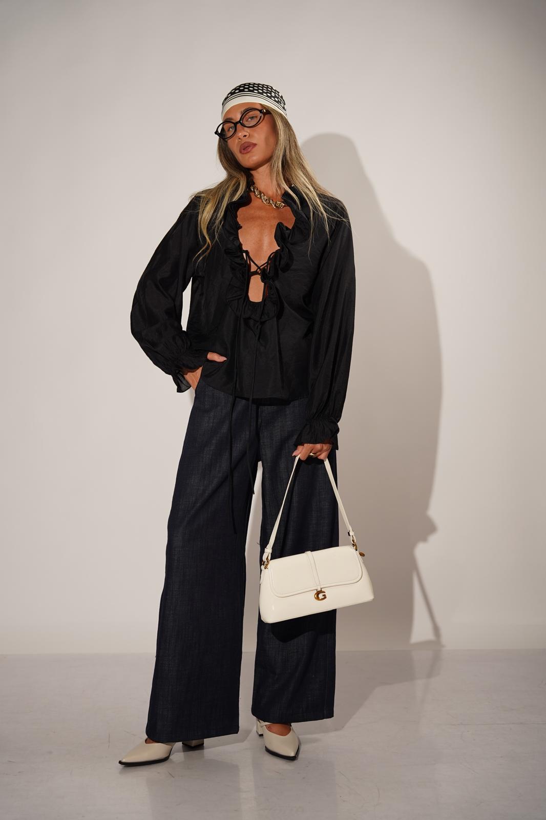 חולצת קארן שחור