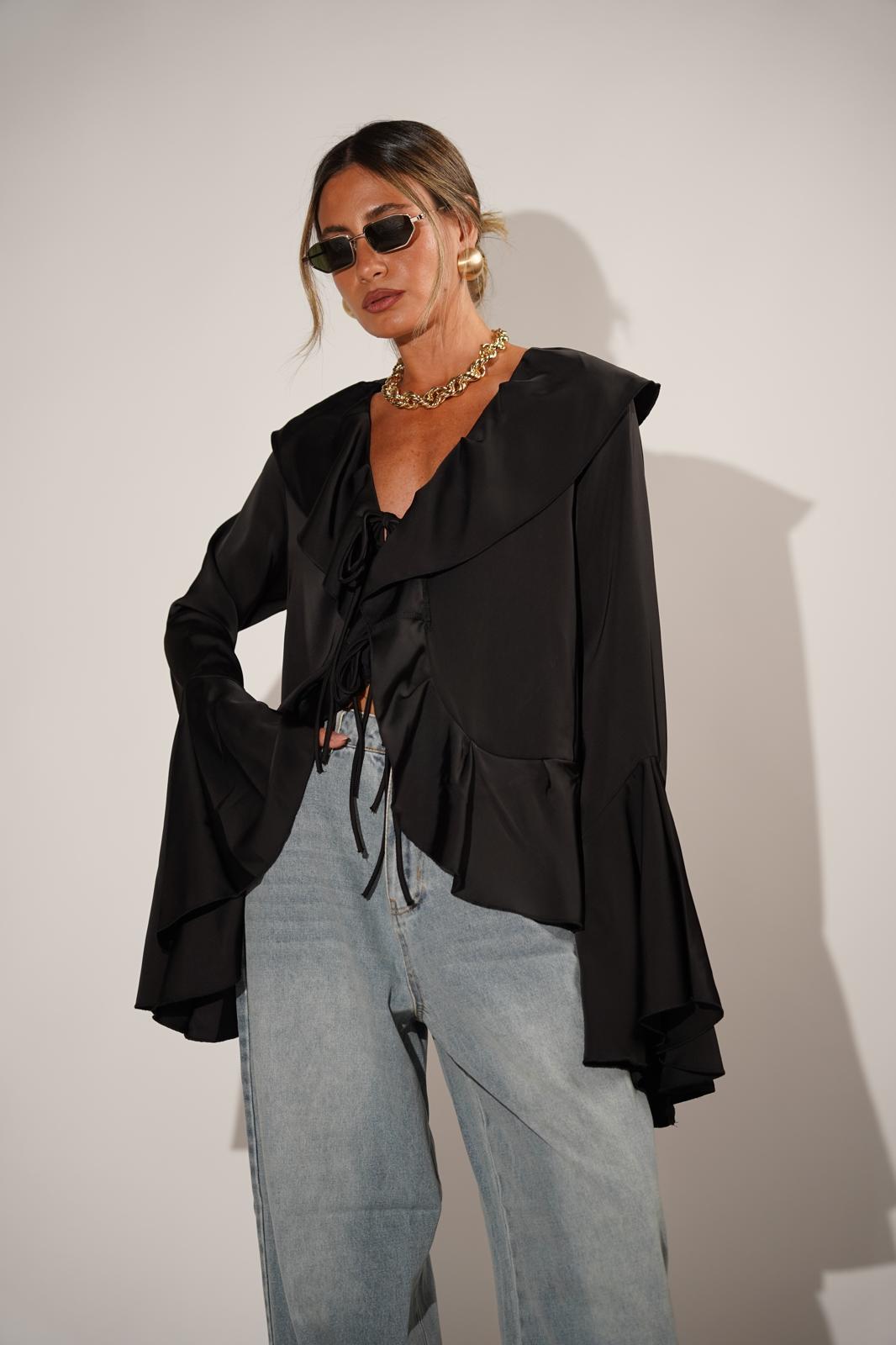 חולצת איימי שחור