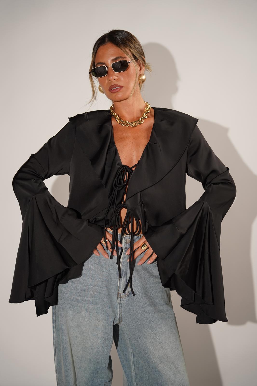 חולצת איימי שחור