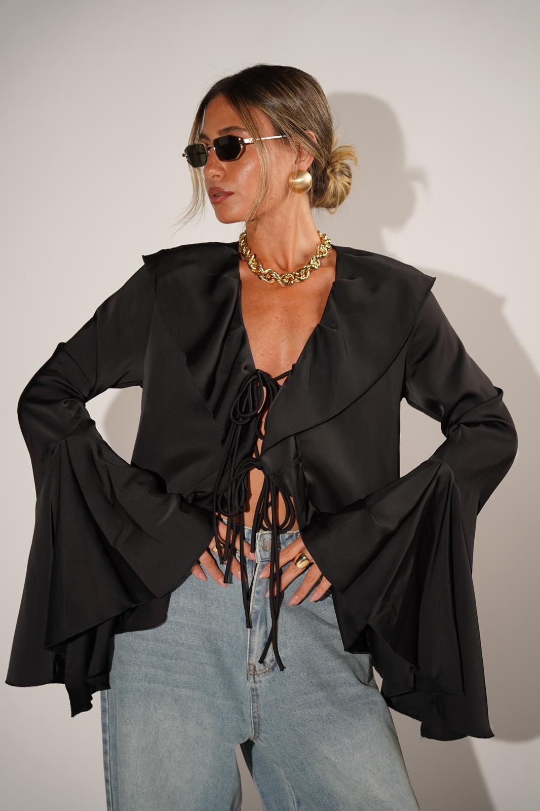 חולצת איימי שחור