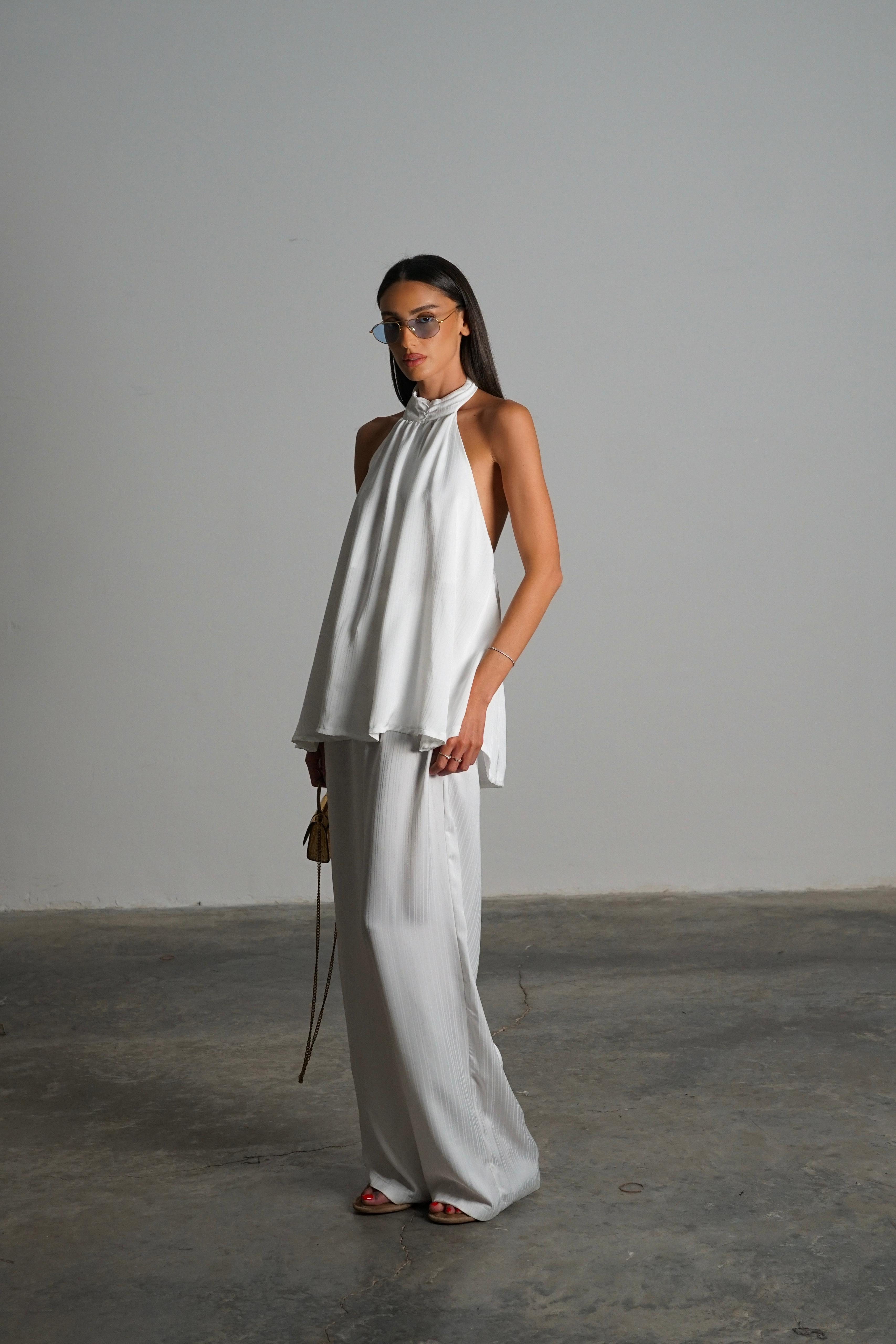 חליפת מקיאטו לבן