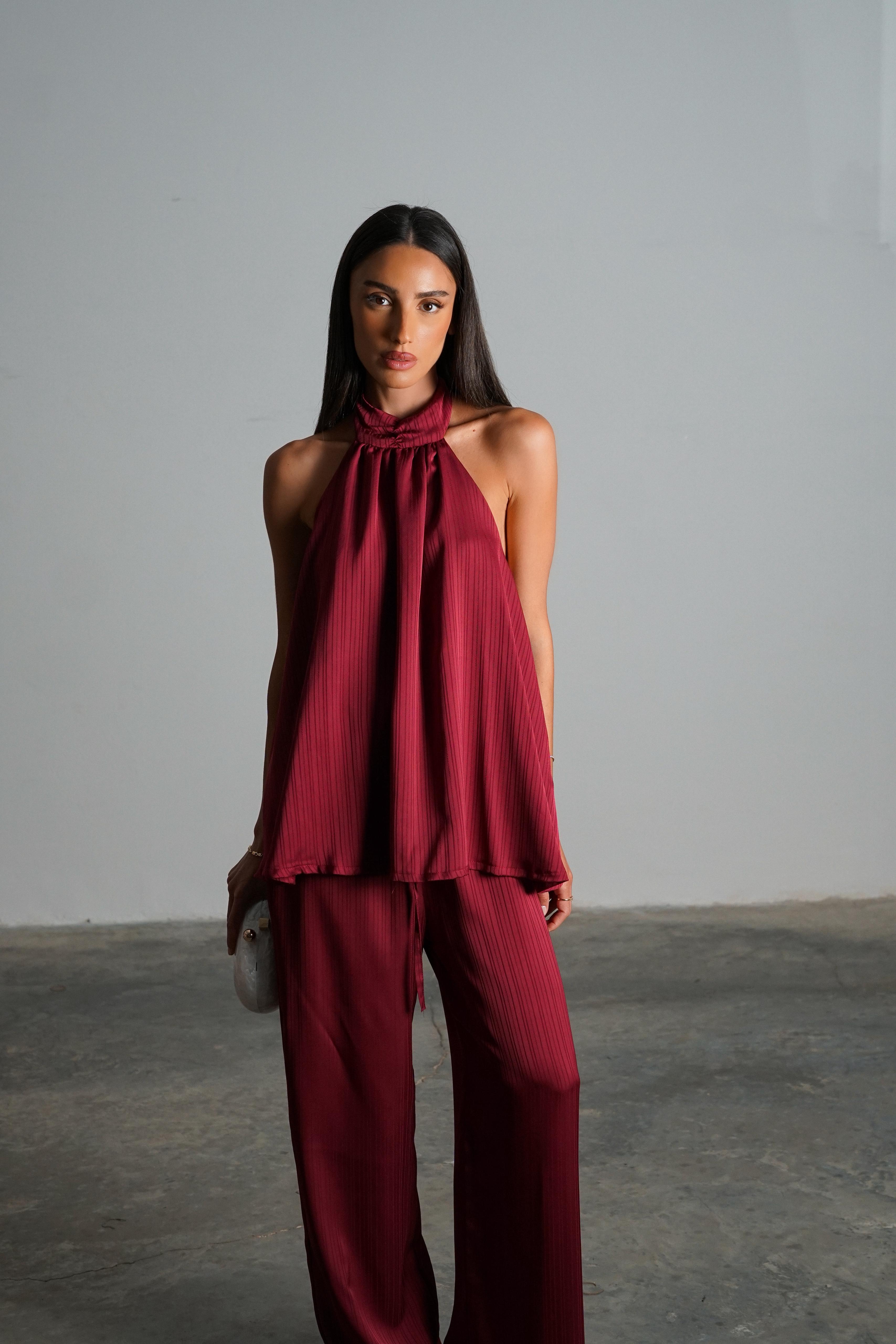 חליפת מקיאטו בורדו