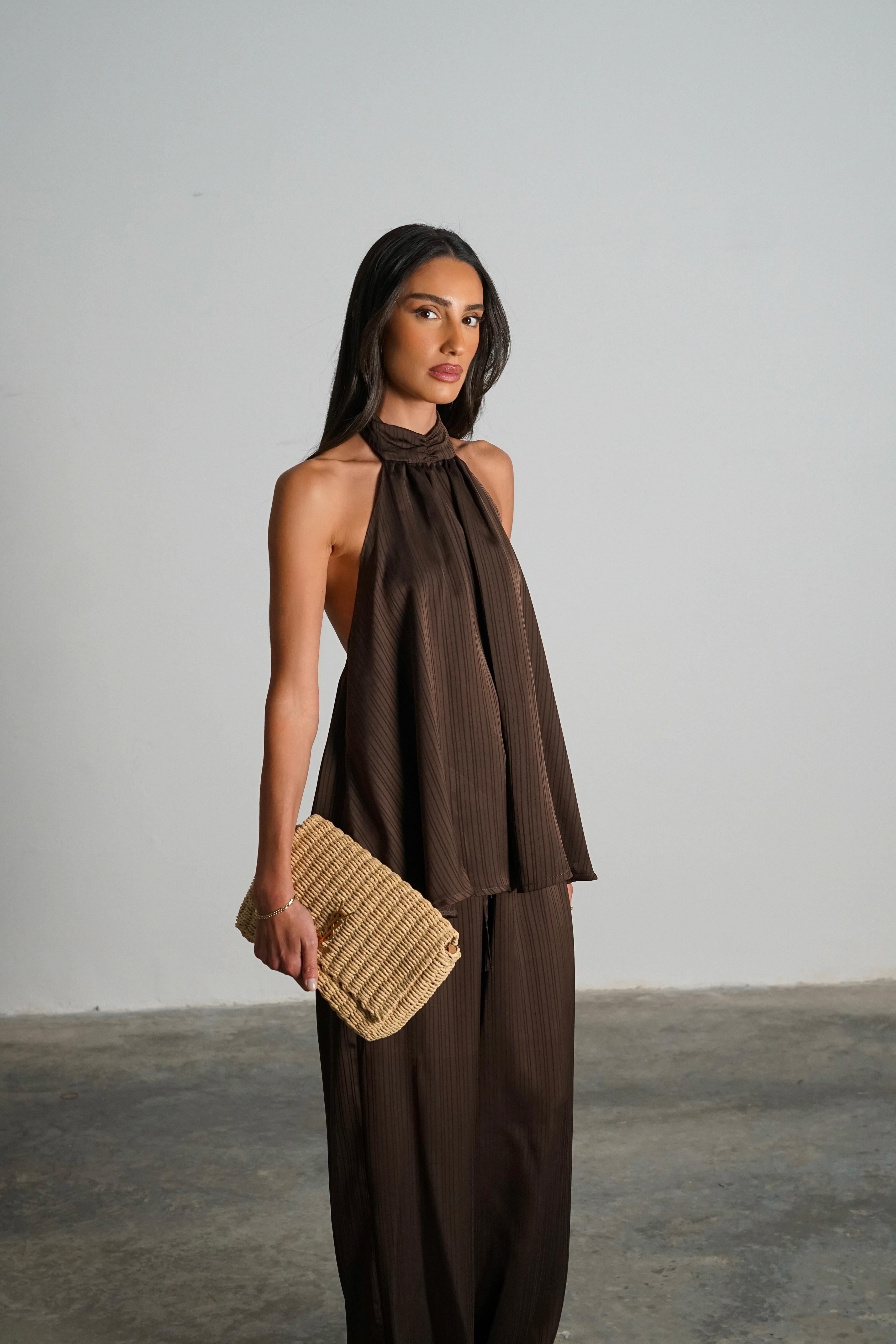 חליפת מקיאטו חום