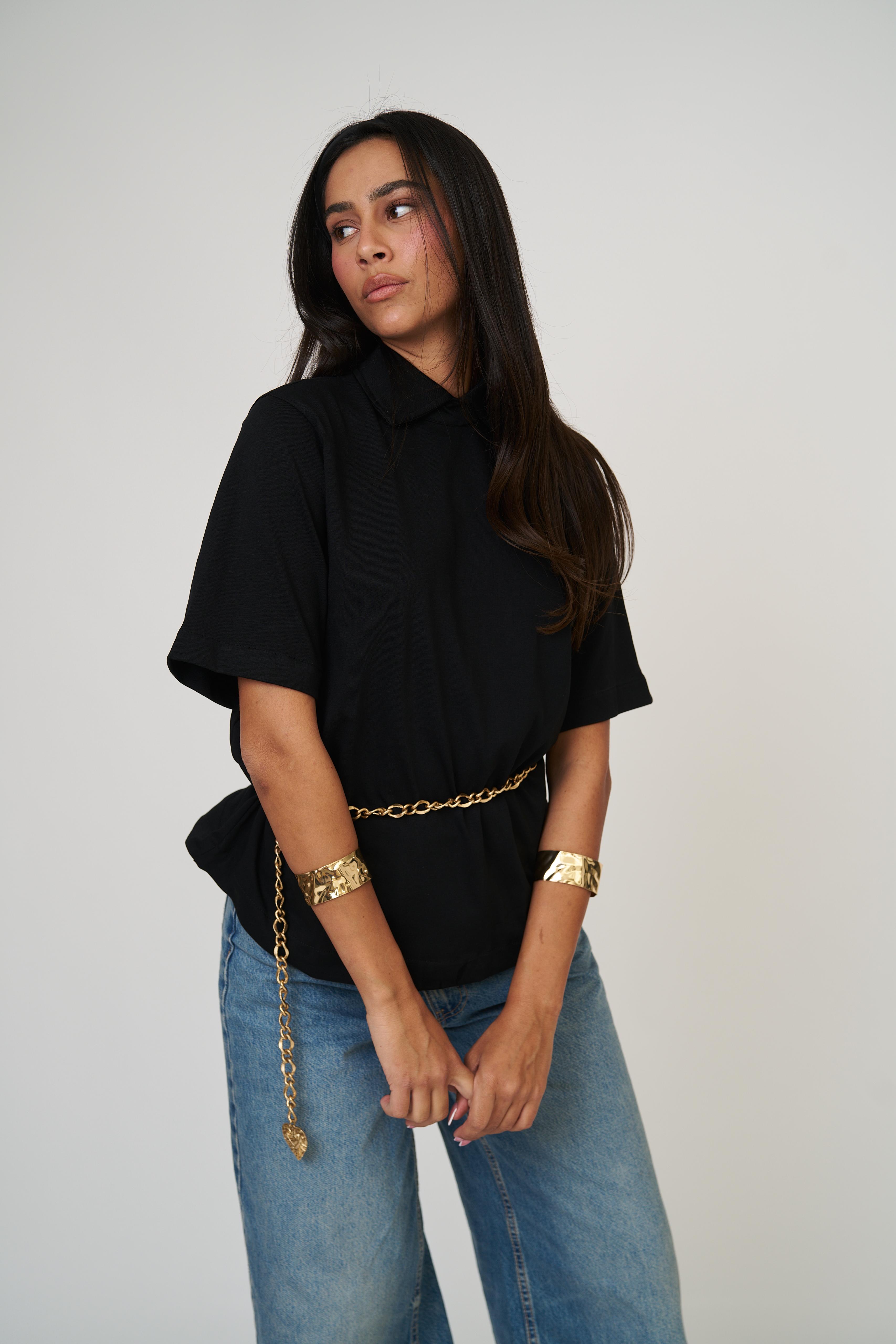 חולצת קורן שחור