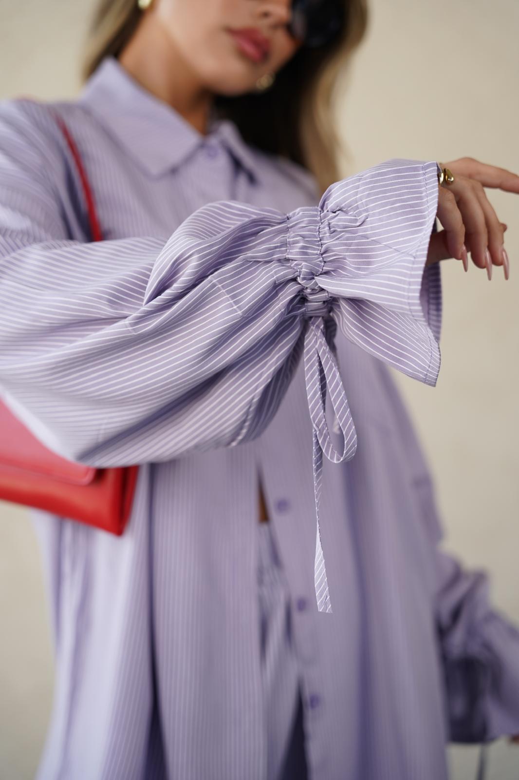 חליפת שיה סגול פסים