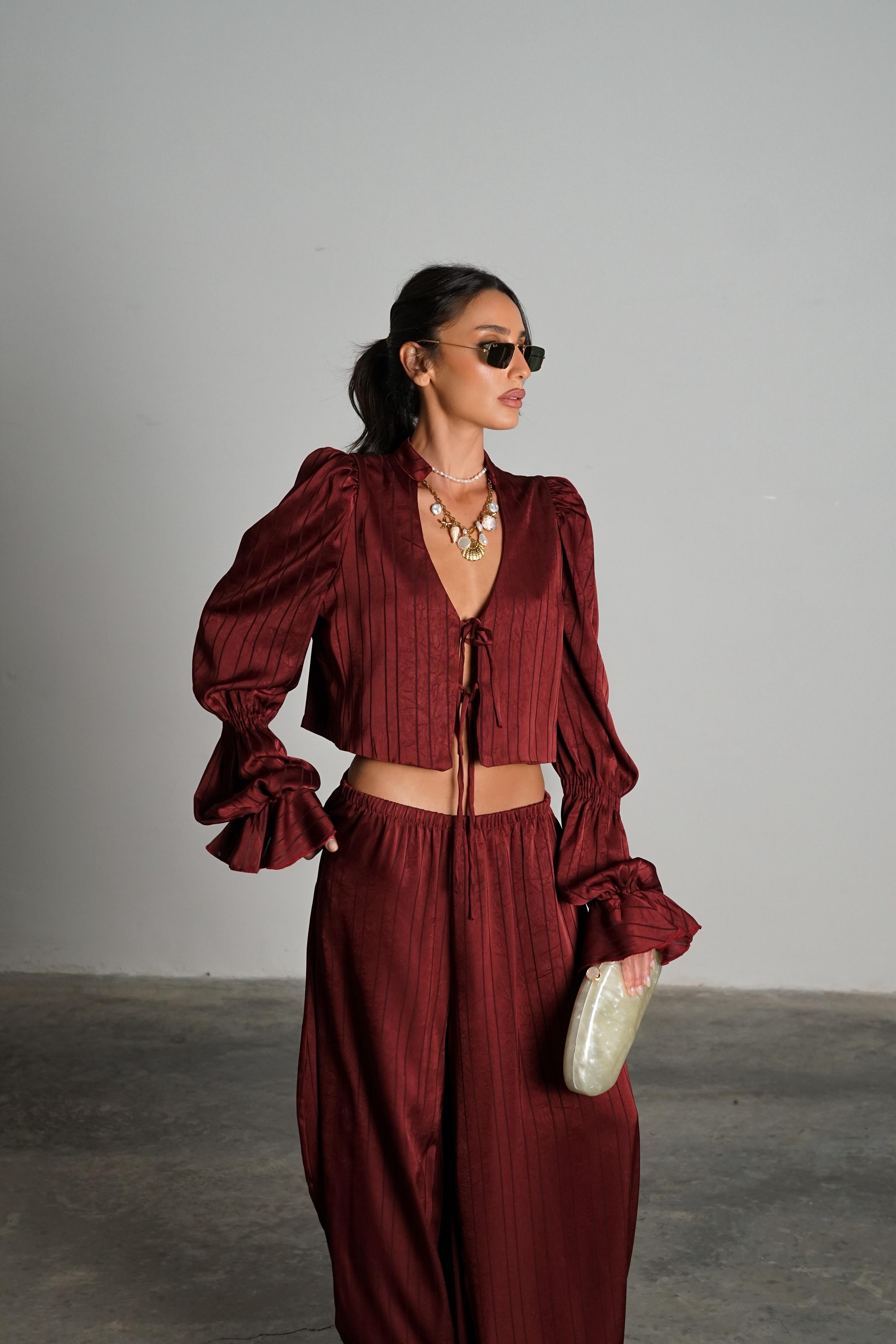 חליפת דלוני בורדו