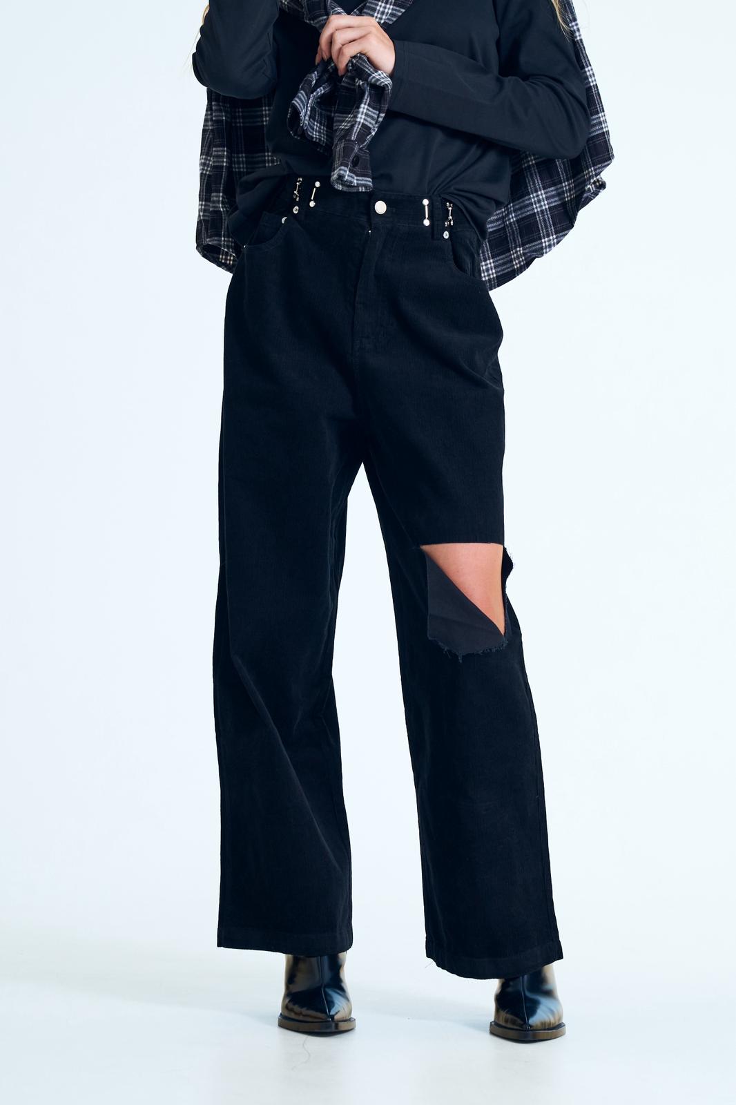 מכנס קורדרוי רז שחור