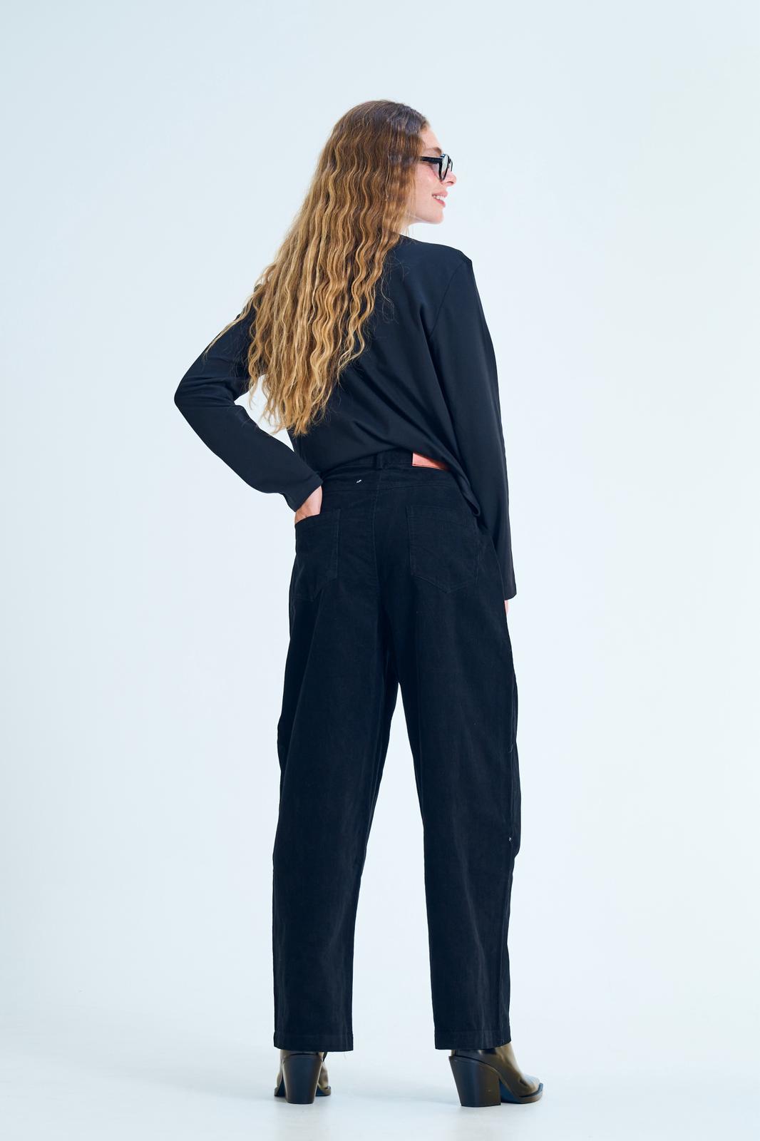 מכנס קורדרוי רז שחור