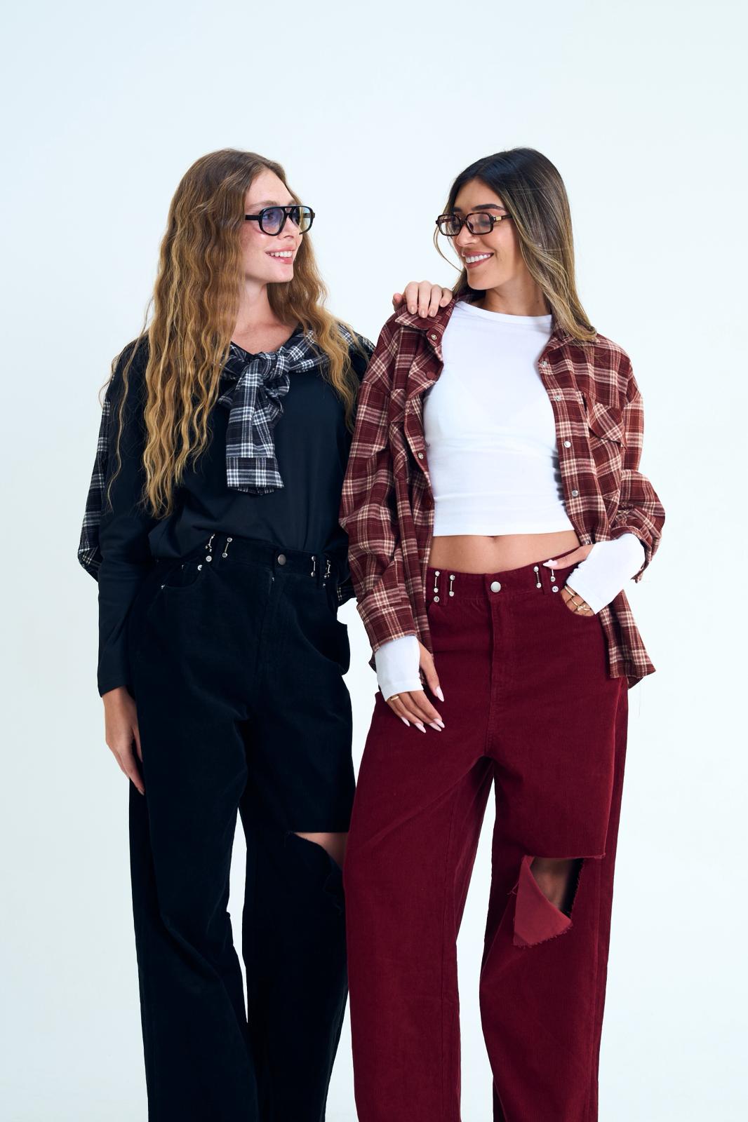 מכנס קורדרוי רז בורדו