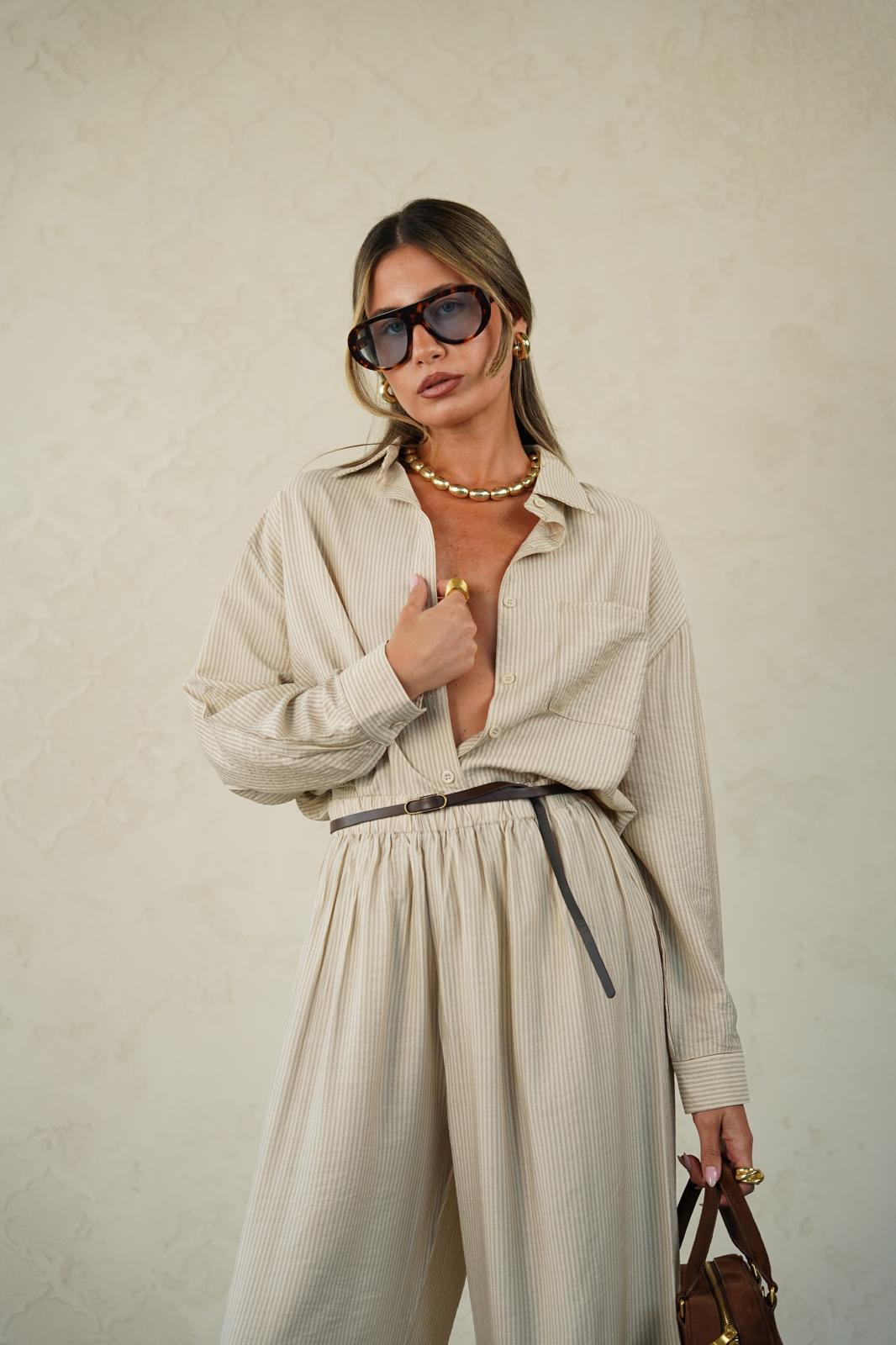 חליפת סקאי קאמל פסים