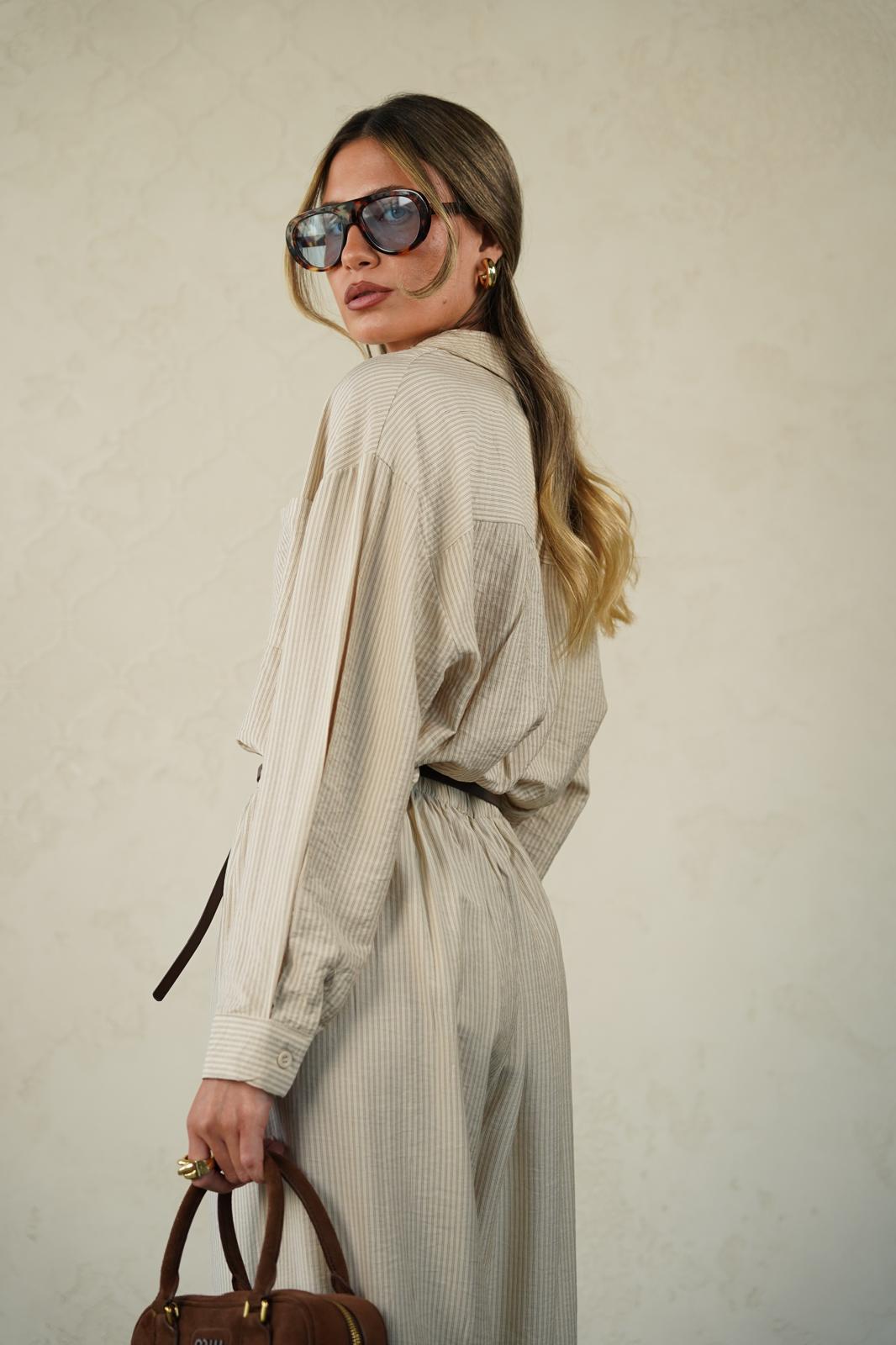 חליפת סקאי קאמל פסים