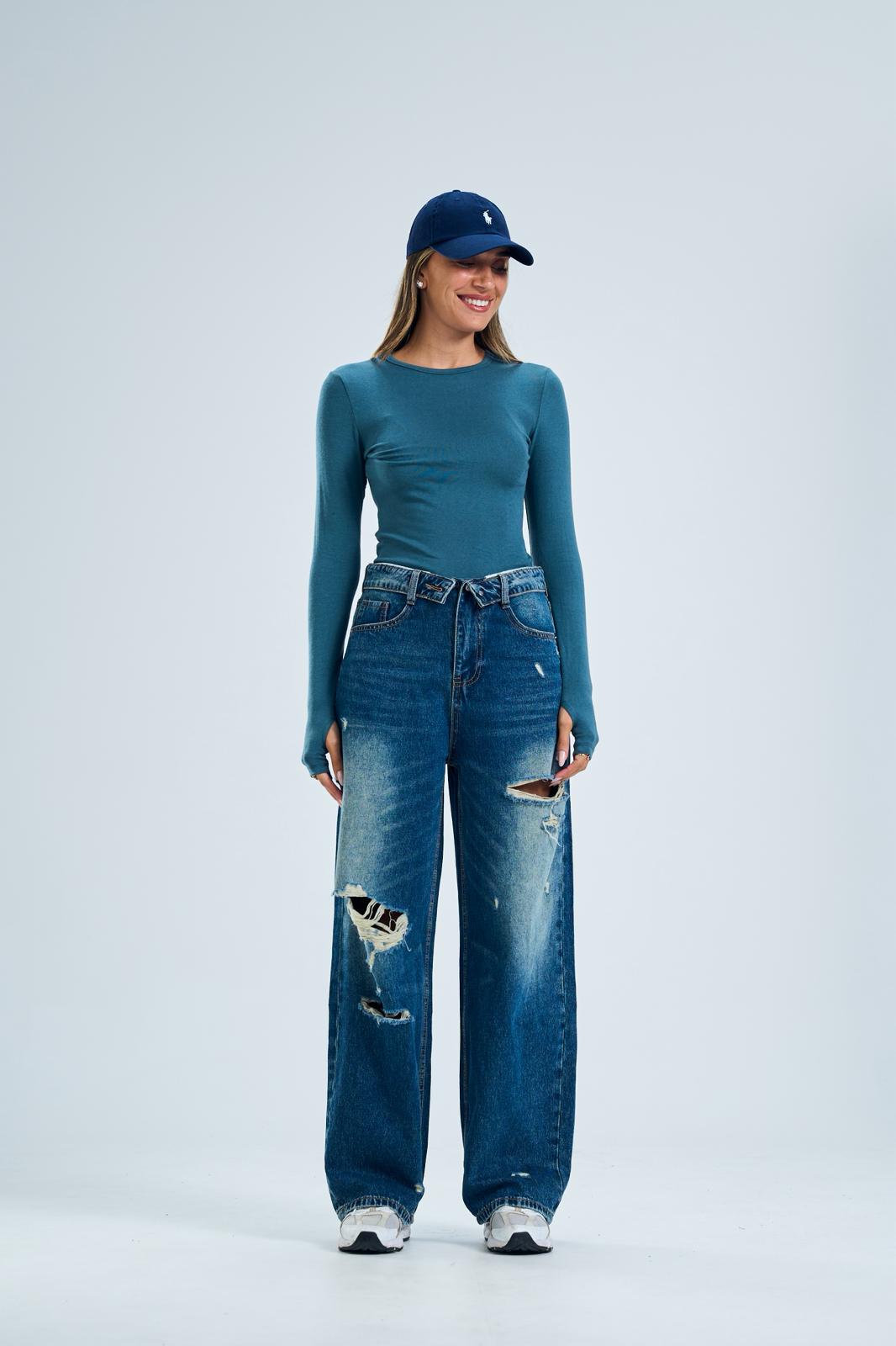 ג'ינס שרי כחול