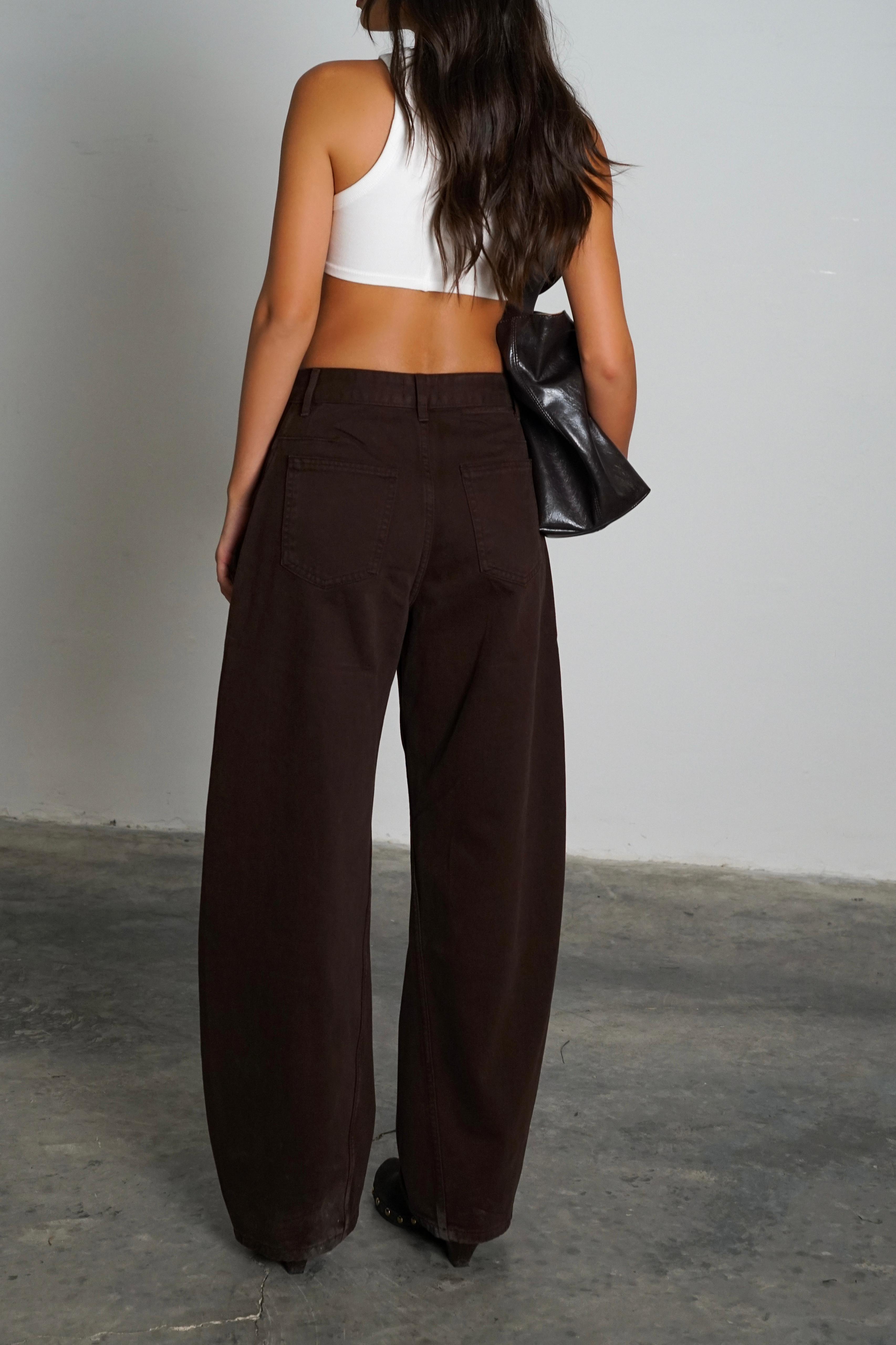 מכנס ג'ינס דריל חום שוקולד