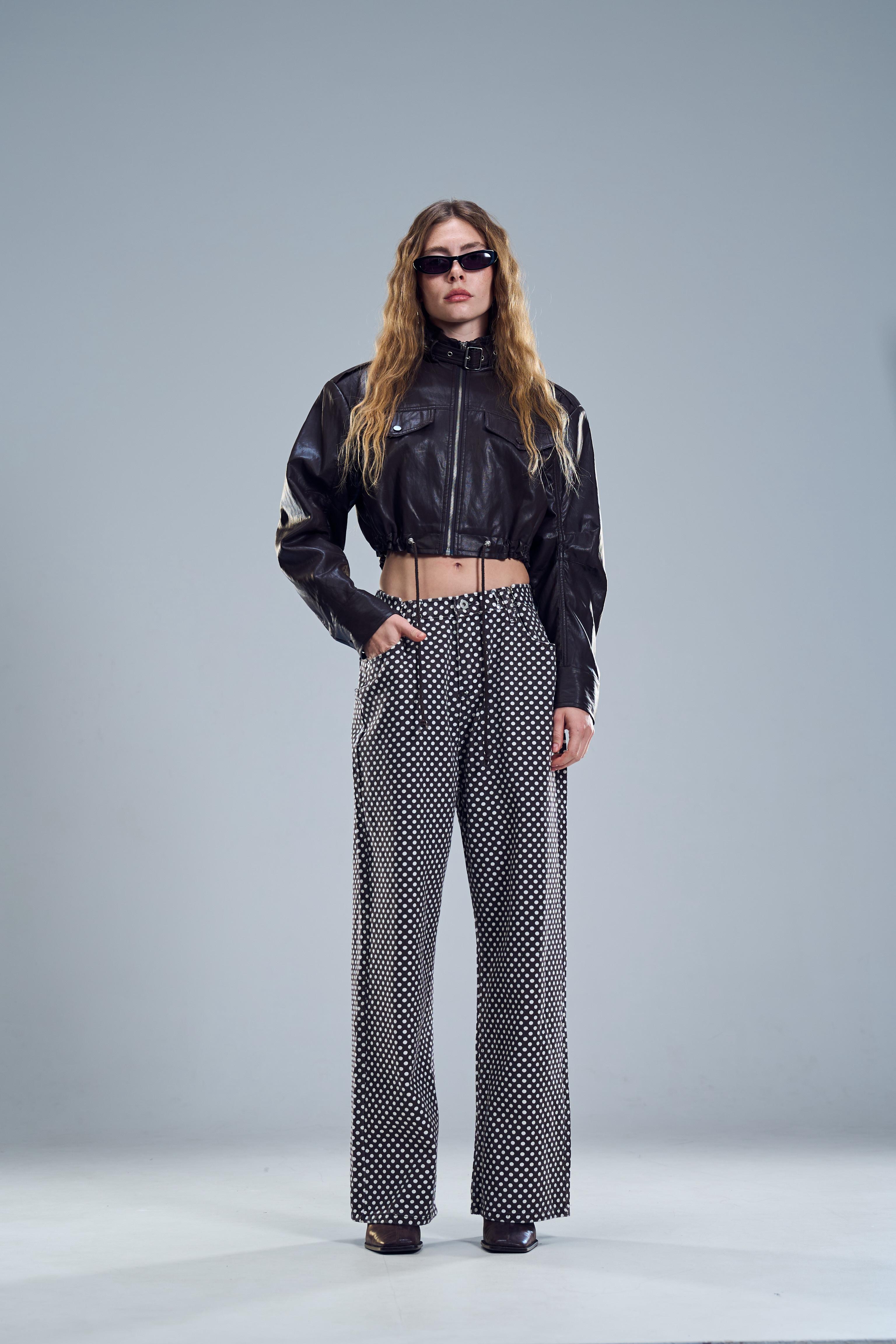 מכנס מיי שחור חום