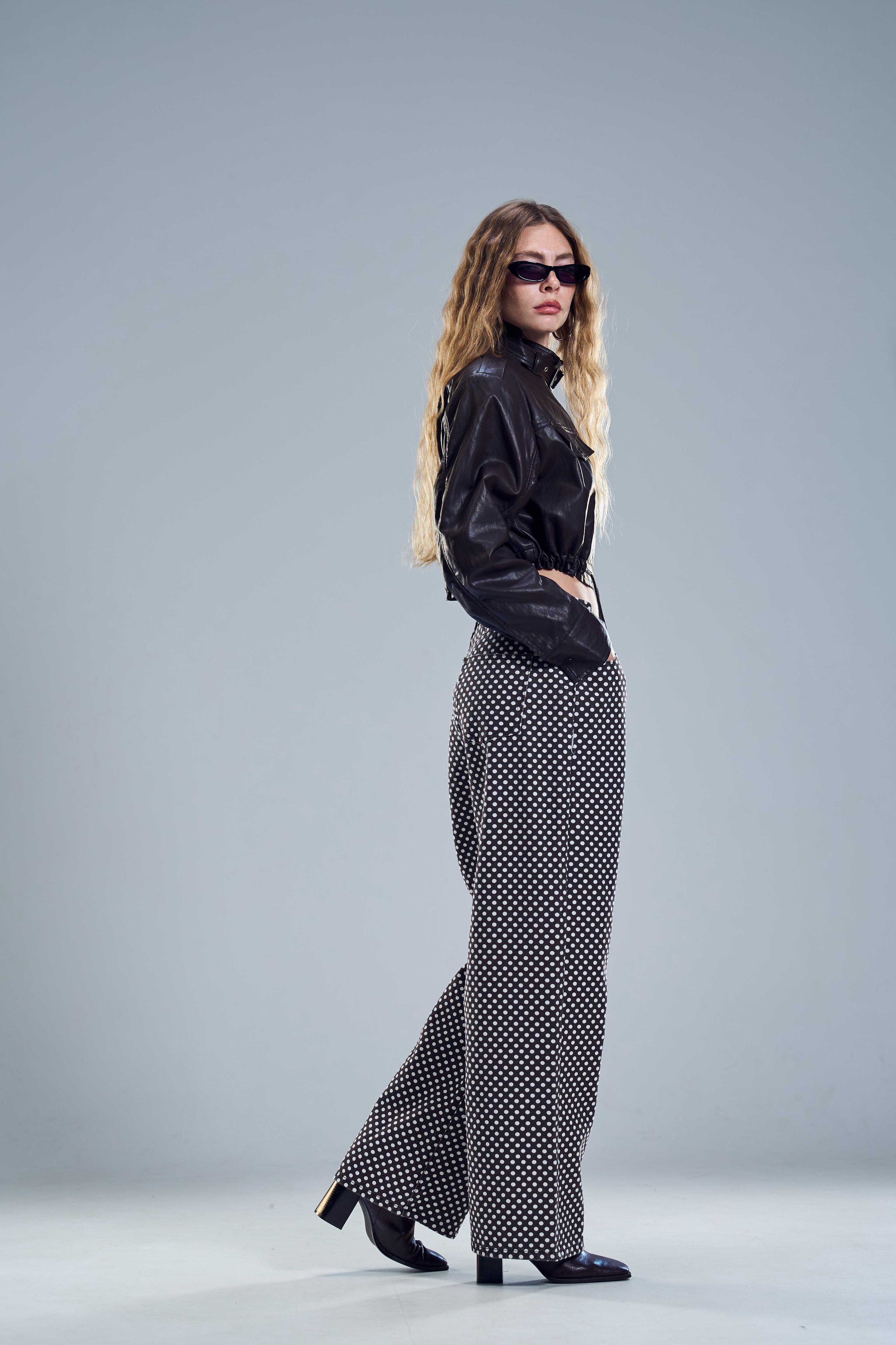 מכנס מיי שחור חום